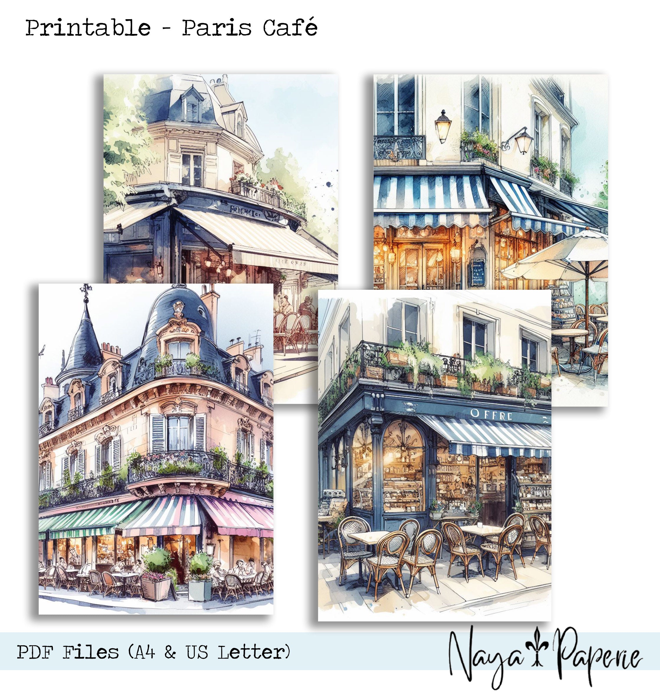Paris Café - Printable Dashboard