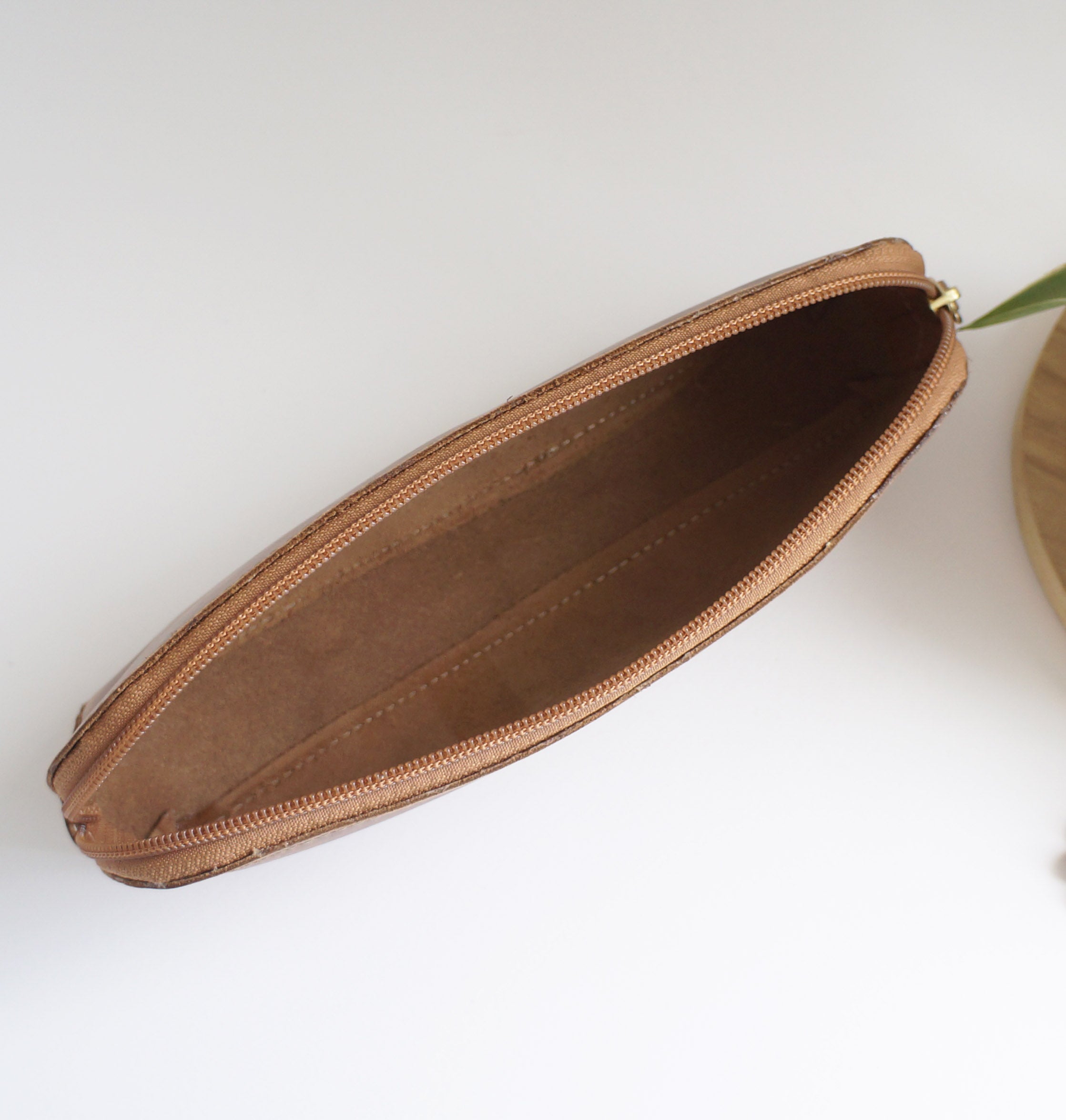 Pen Case - Spiced Cider leather