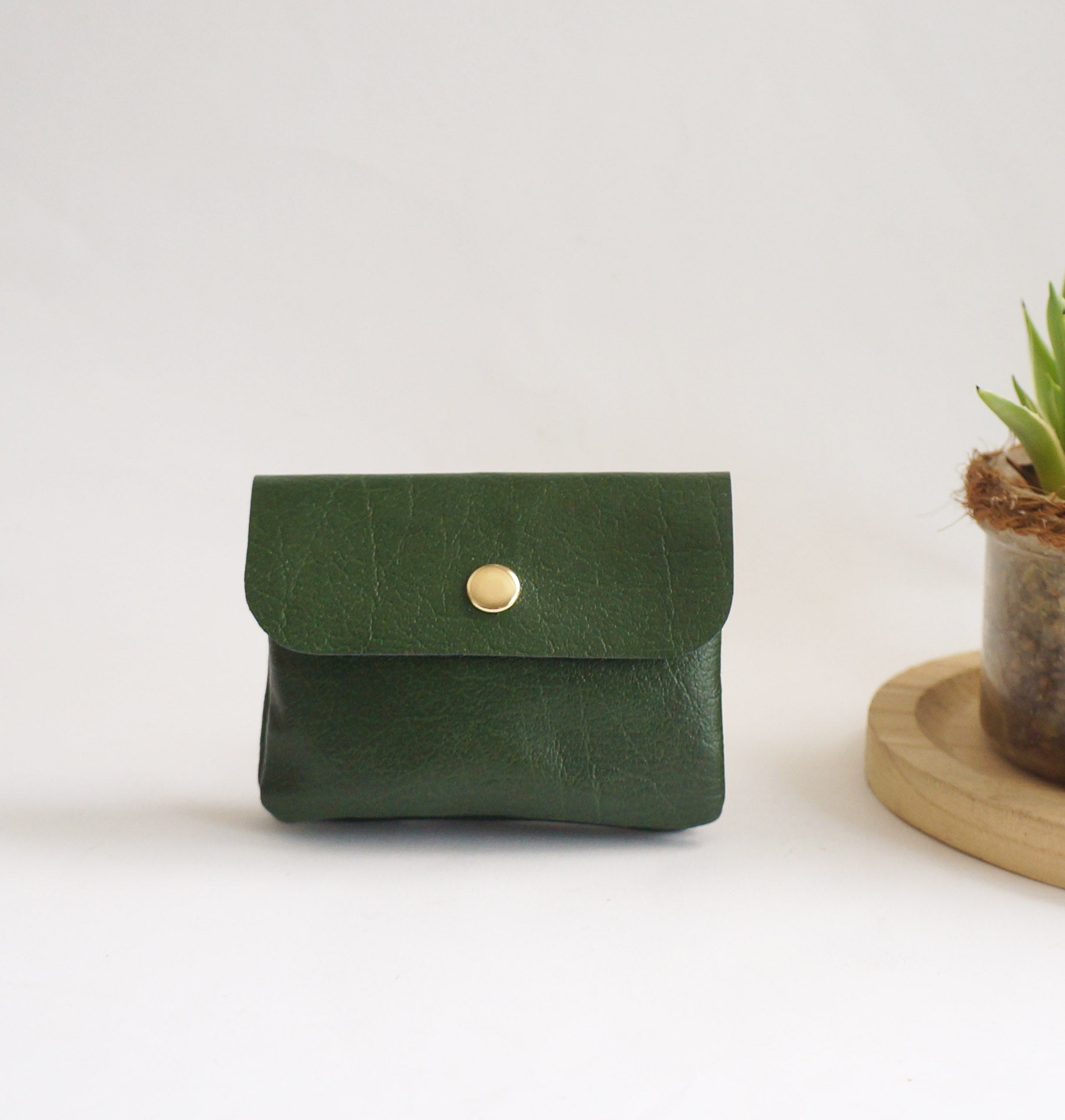 Coin Purse - Pine Tree leather