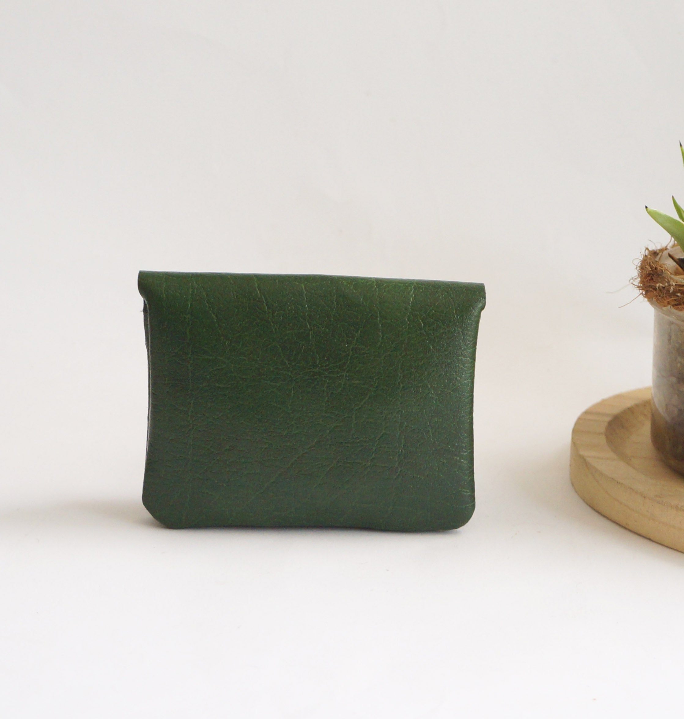 Coin Purse - Pine Tree leather