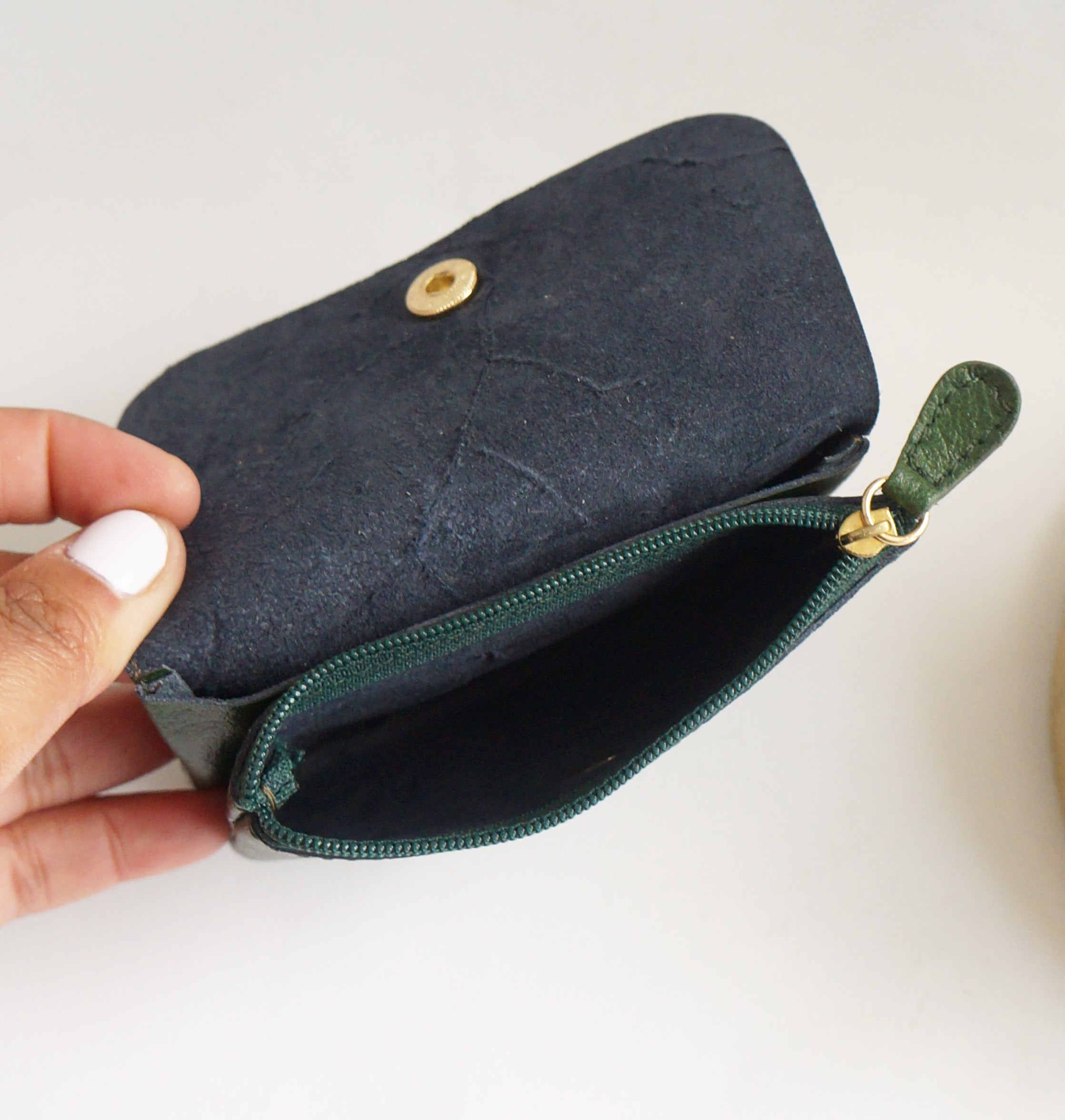 Coin Purse - Pine Tree leather