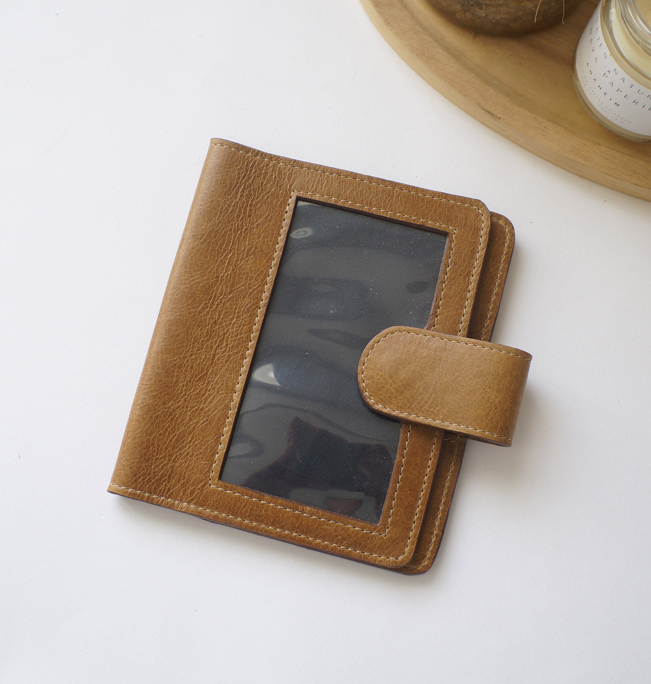 Pocket Wide Journal Cover Clear Front - Almond