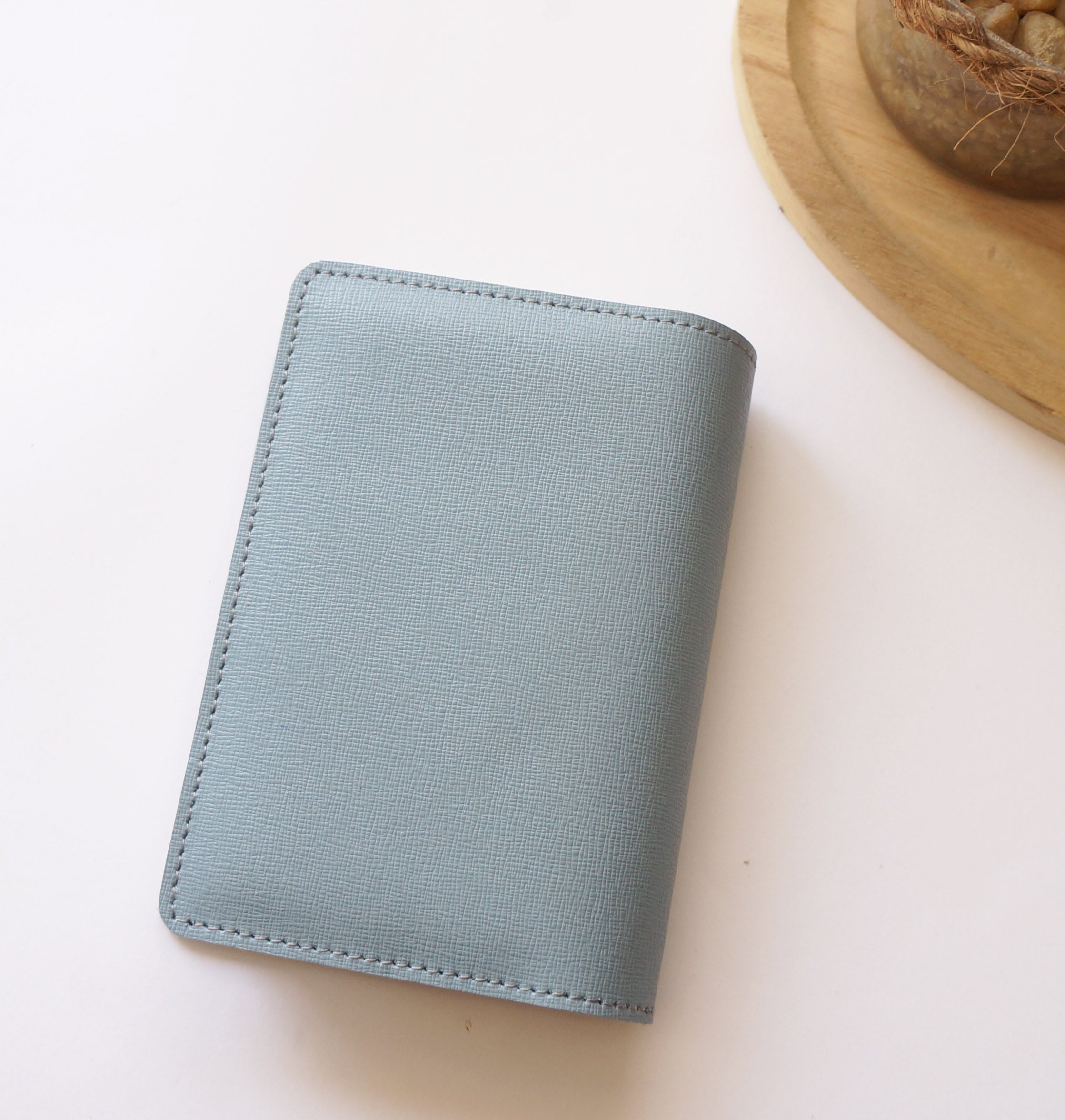 Pocket Rustic - Saffiano Blue & Silver
