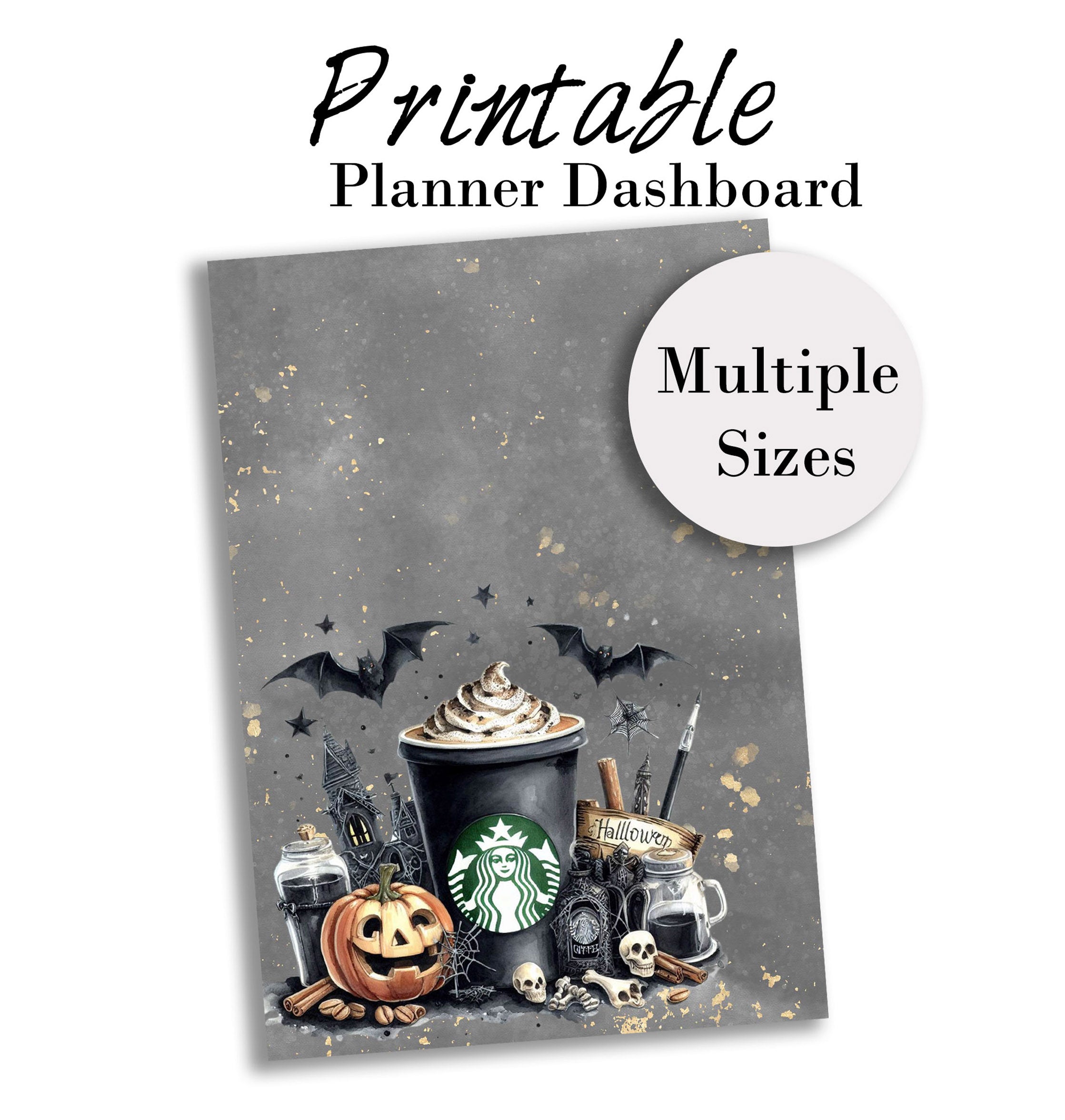 Halloween Coffee - Printable Dashboard