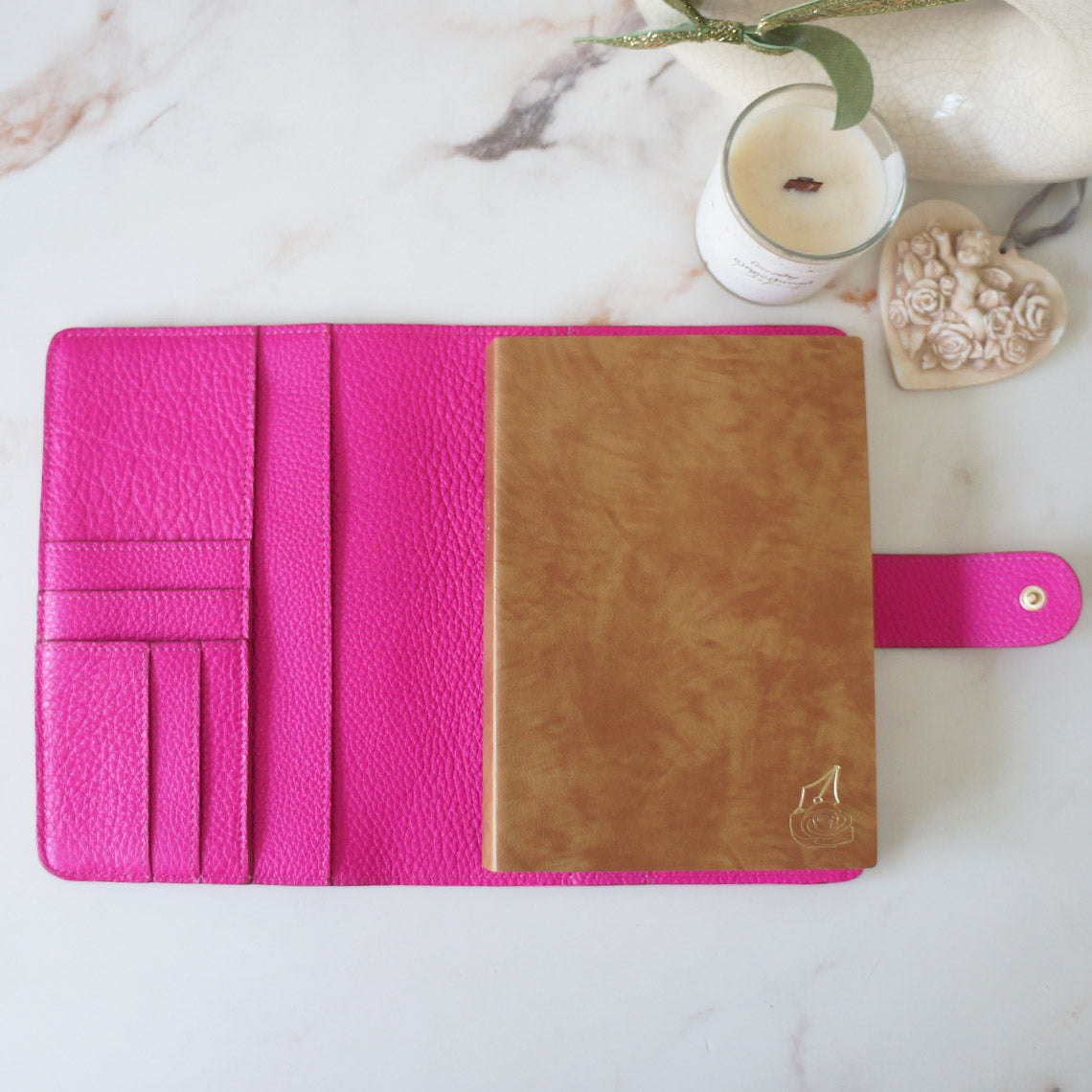 A5 Journal Cover with Clear Front - Hot Pink