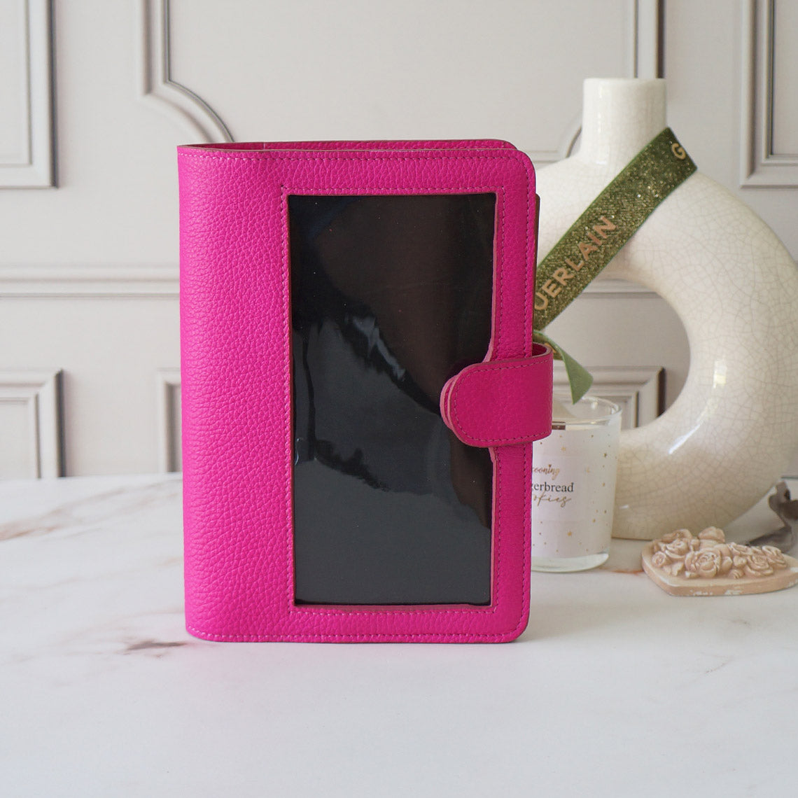 A5 Journal Cover with Clear Front - Hot Pink