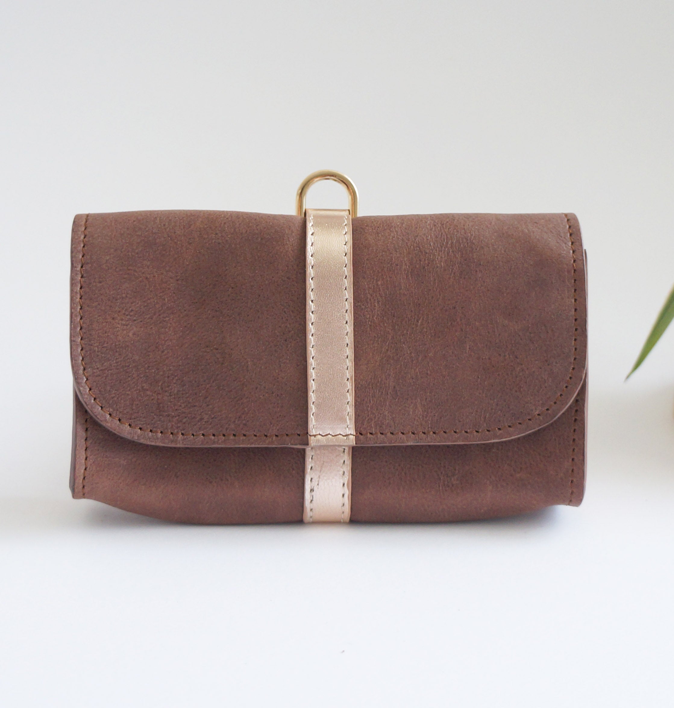 Sunglasses pouch/Micro bag - Brownie/Rose Gold