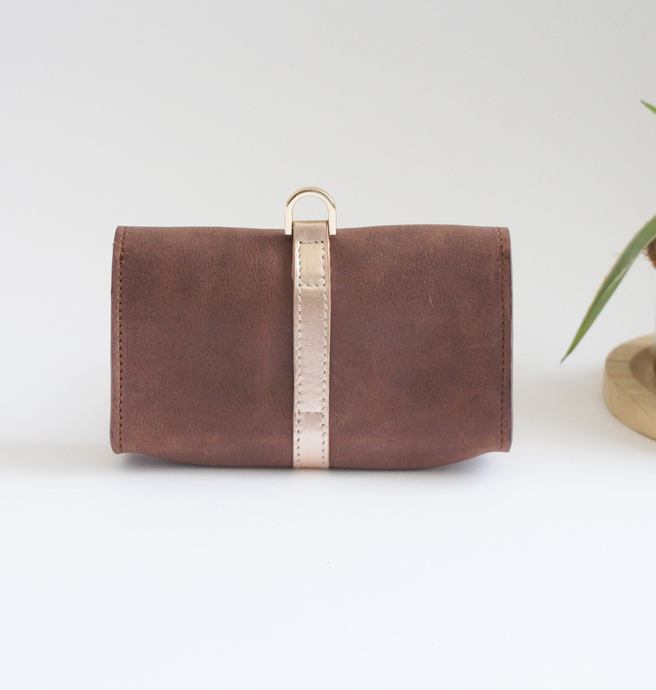 Sunglasses pouch/Micro bag - Brownie/Rose Gold
