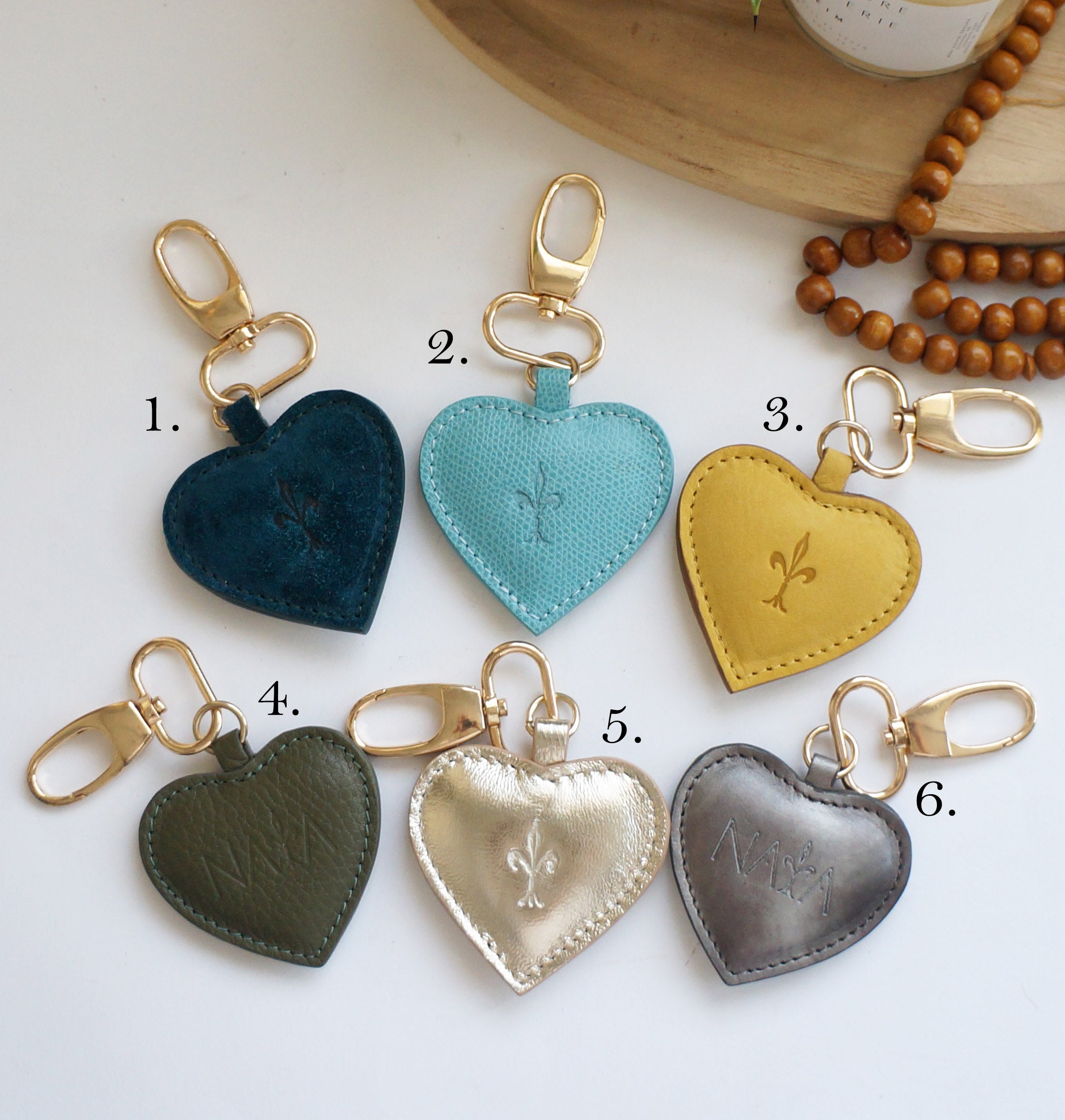 Heart Key Rings - Spring shades
