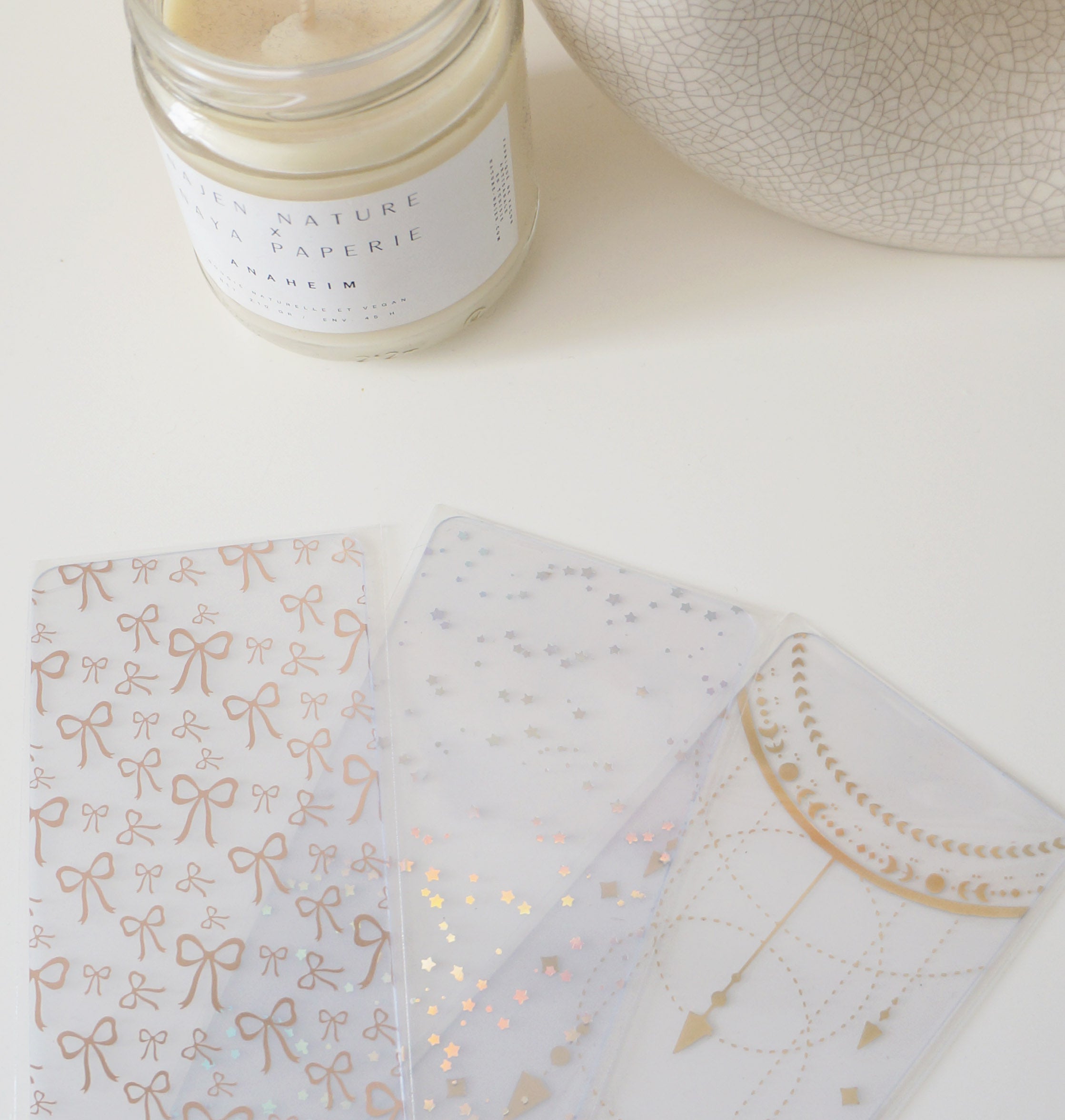Foiled washis cards