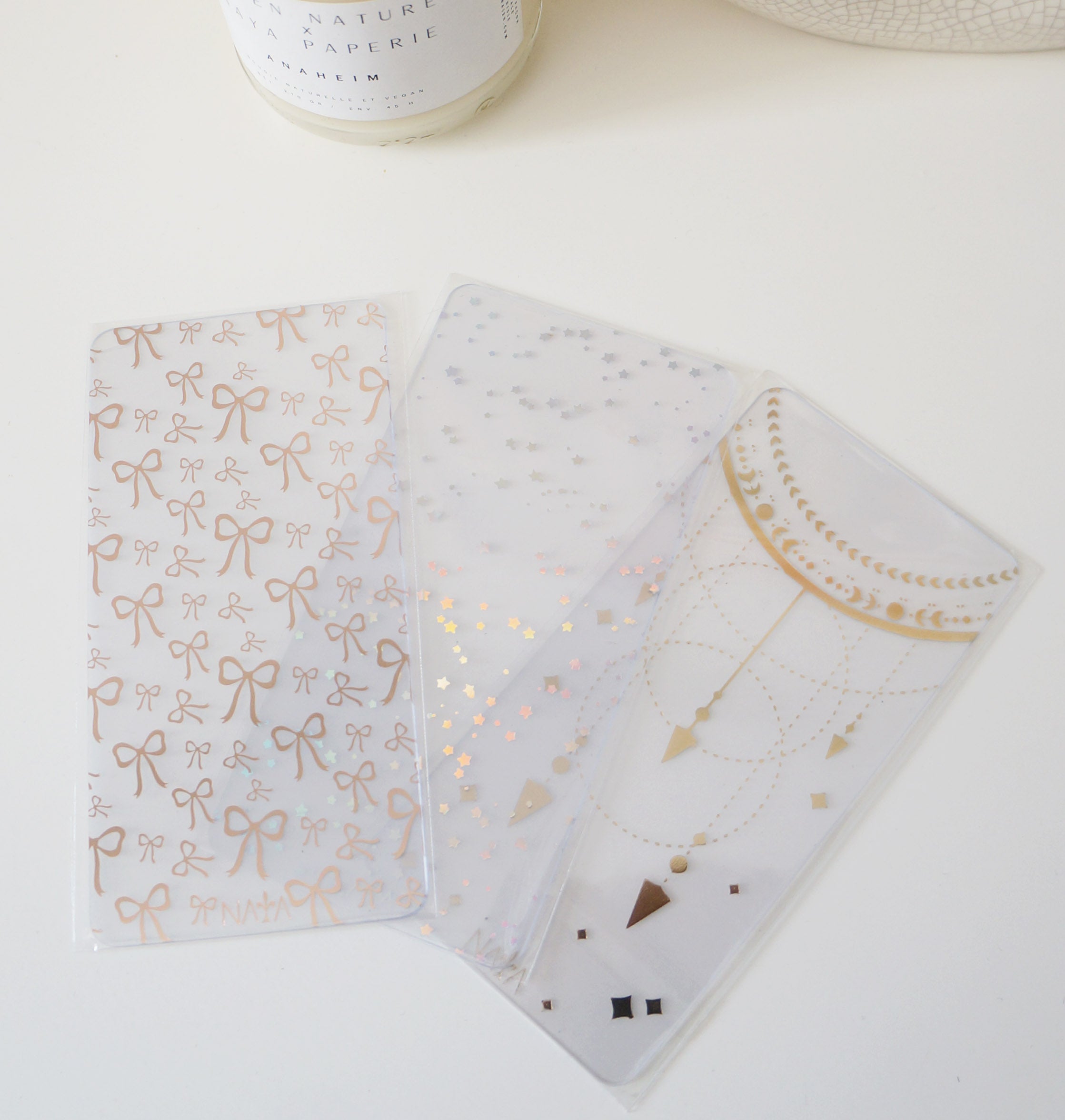 Foiled washis cards