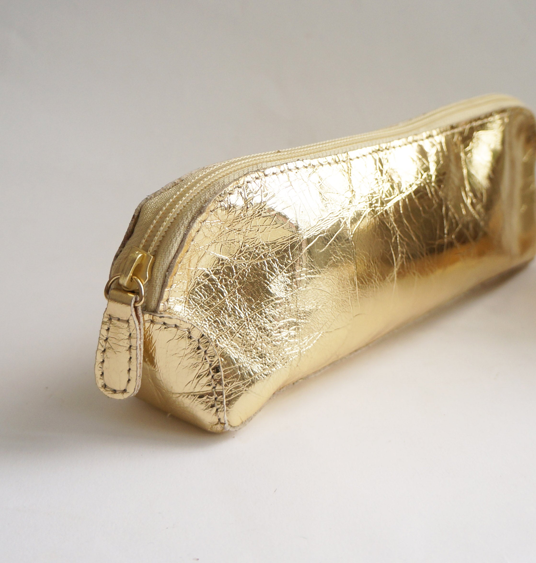 Pen Case - Miror Gold leather