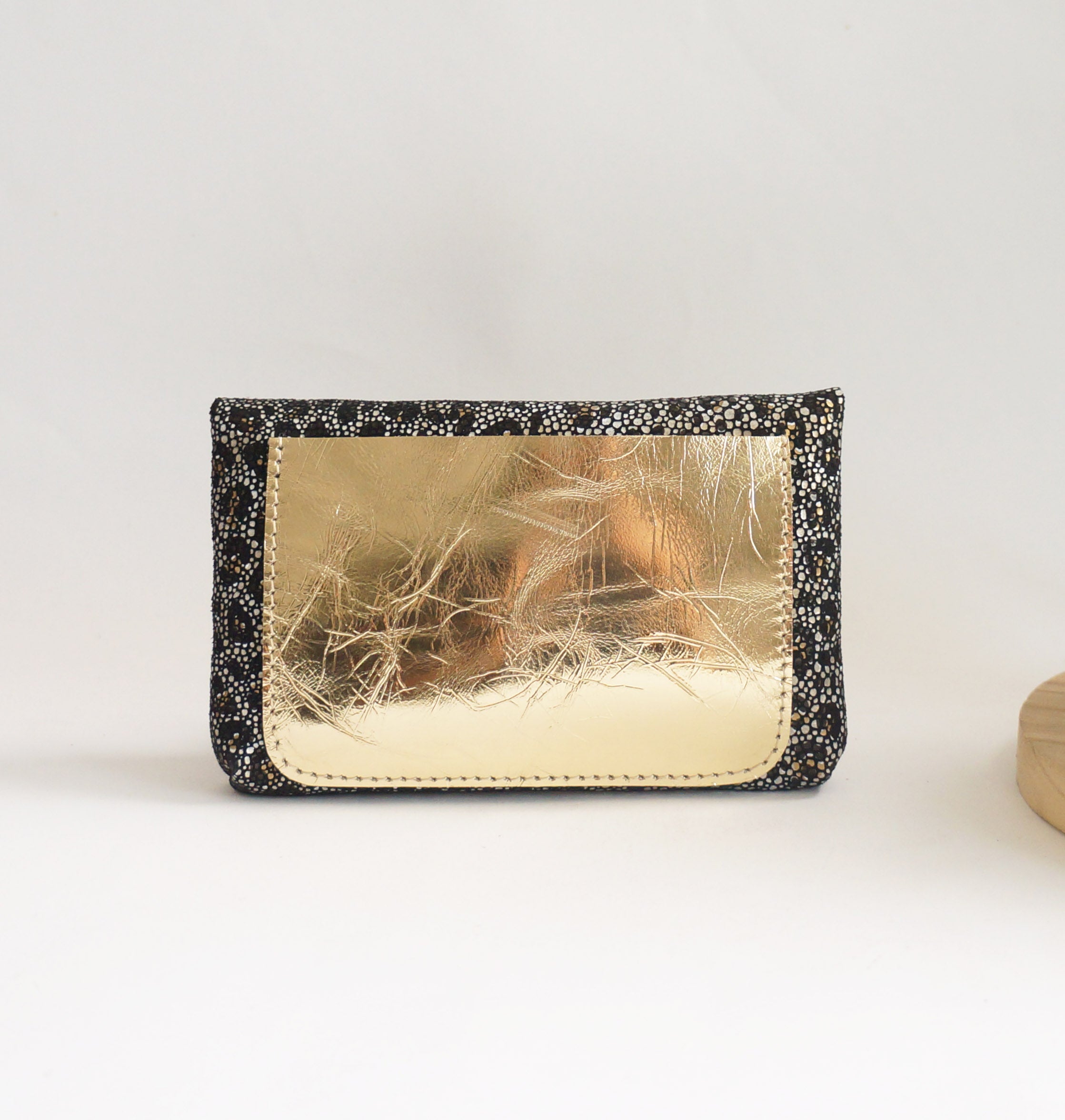 Medium Pouch - Wild & Miror Gold leathers