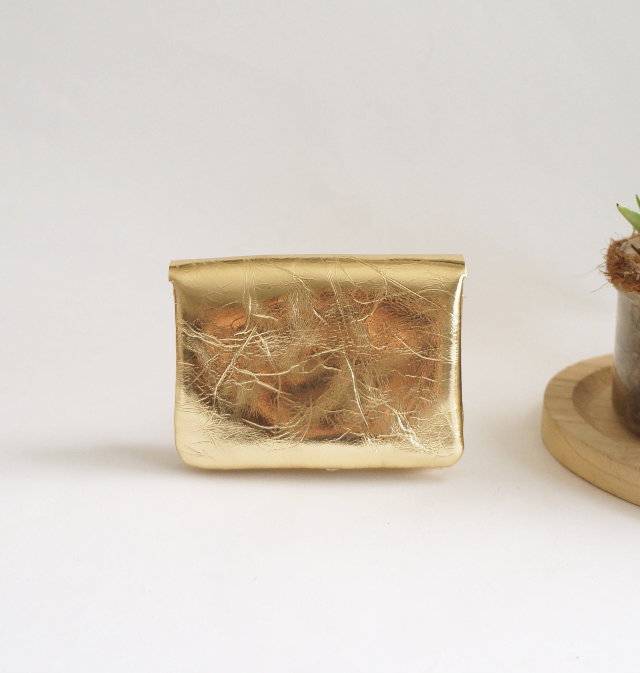 Coin Purse - Miror Gold leather