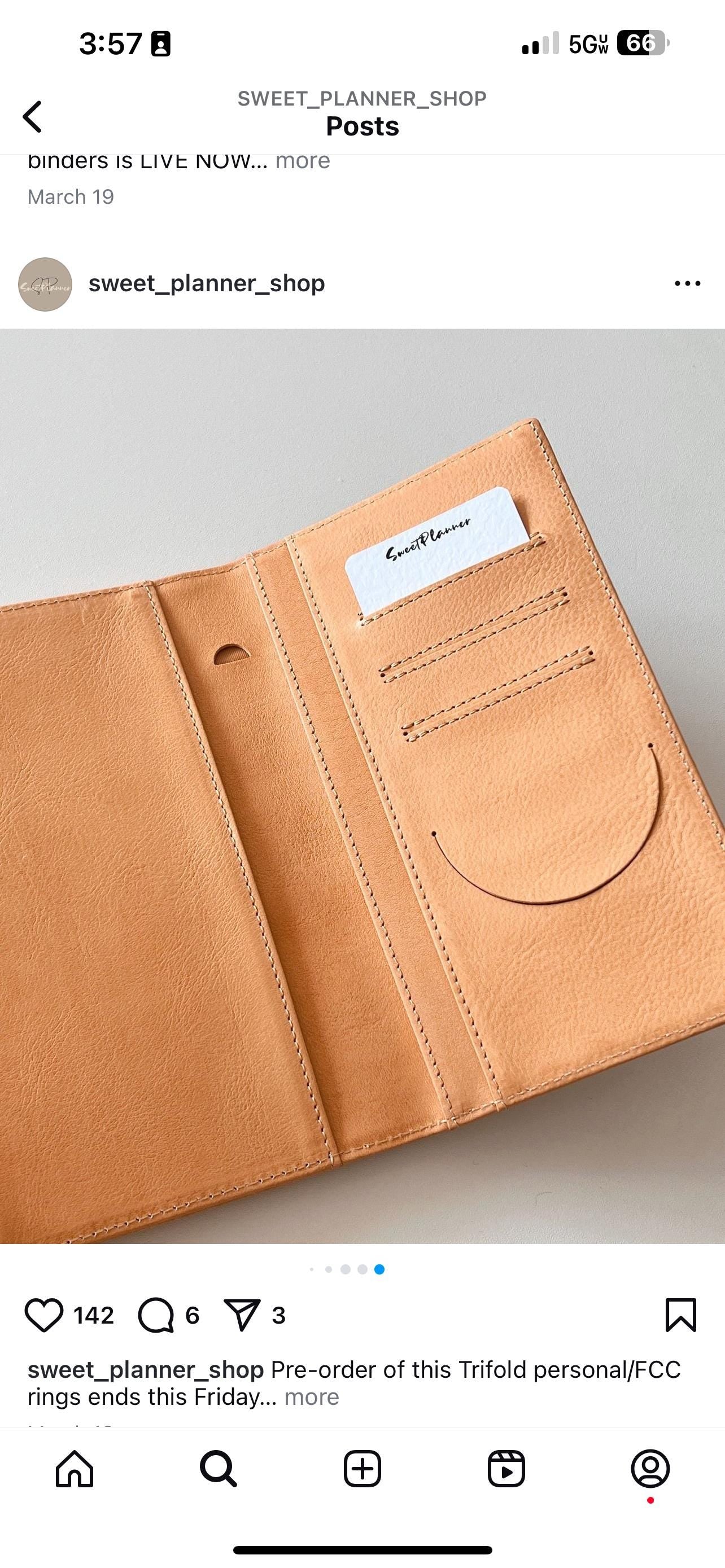 Custom Personal ring Trifold Camel Shante