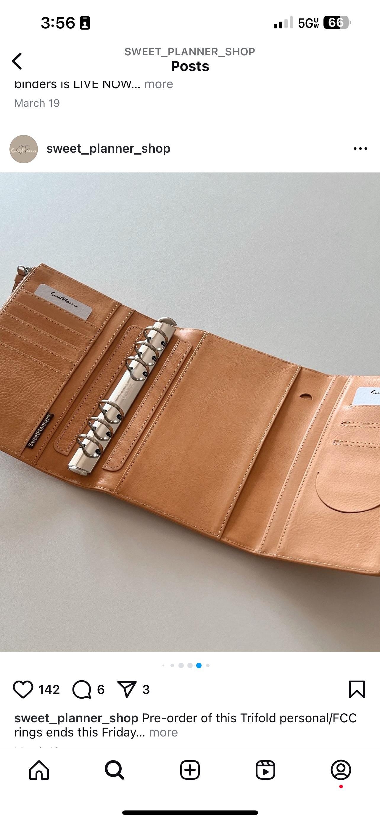 Custom Personal ring Trifold Camel Shante