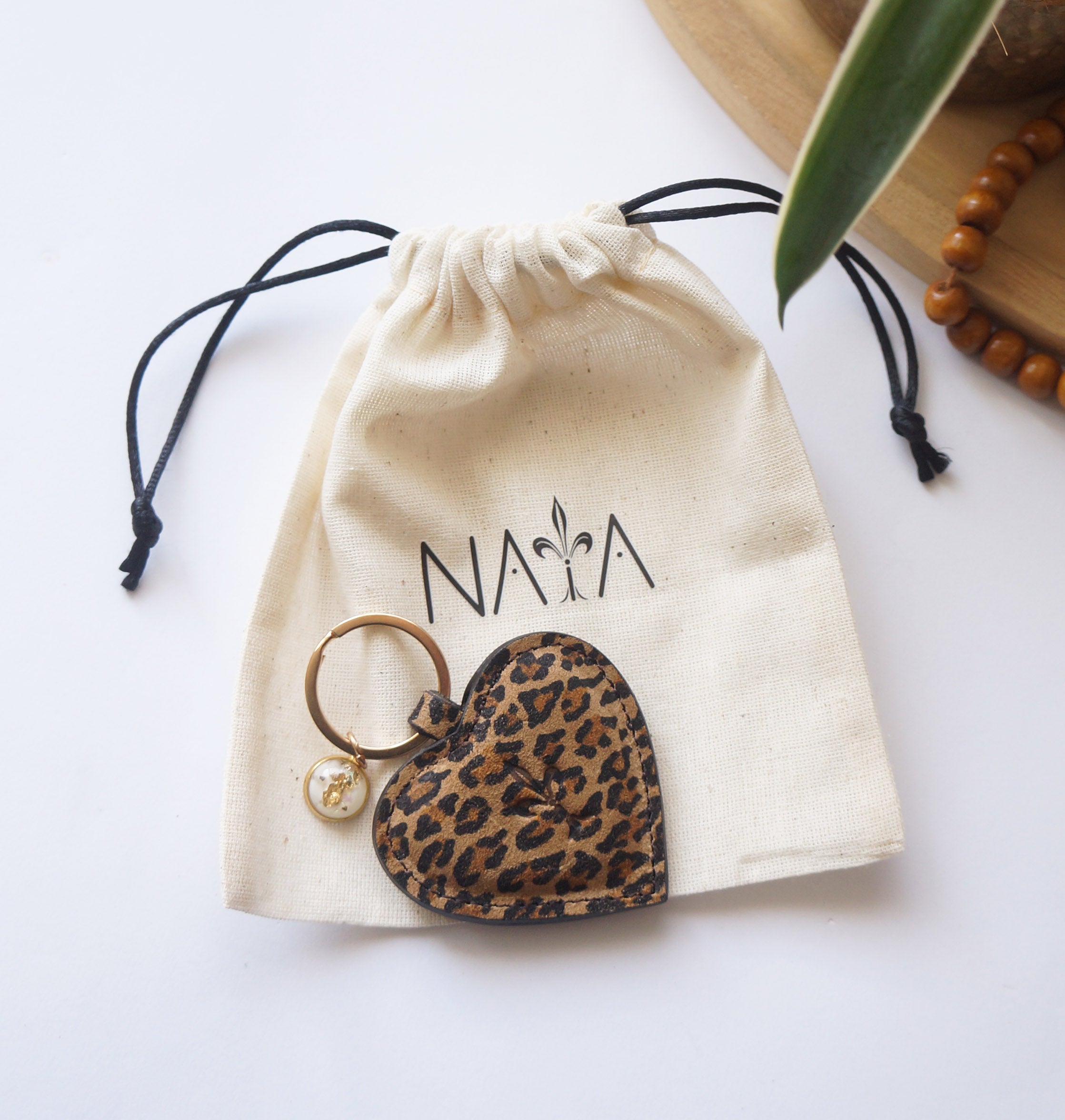 Heart Key Rings - Leopard