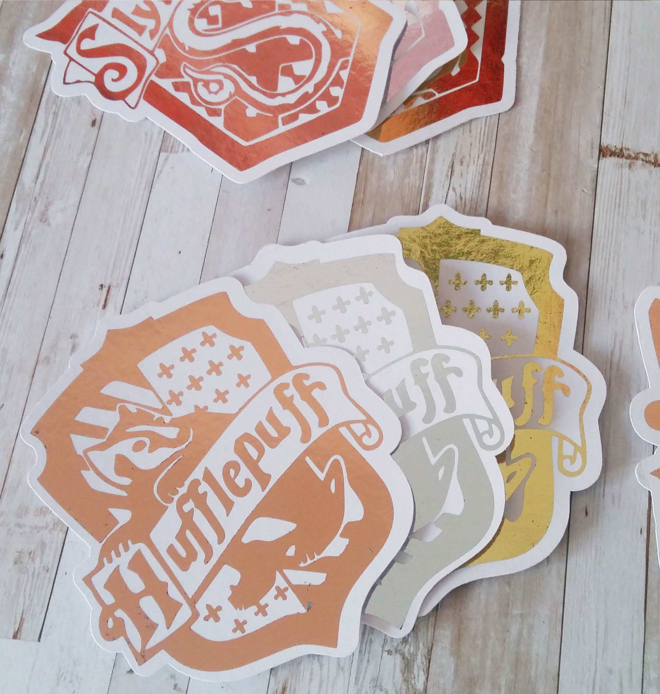 Harry Potter Foiled Houses Die cuts - Naya Paperie