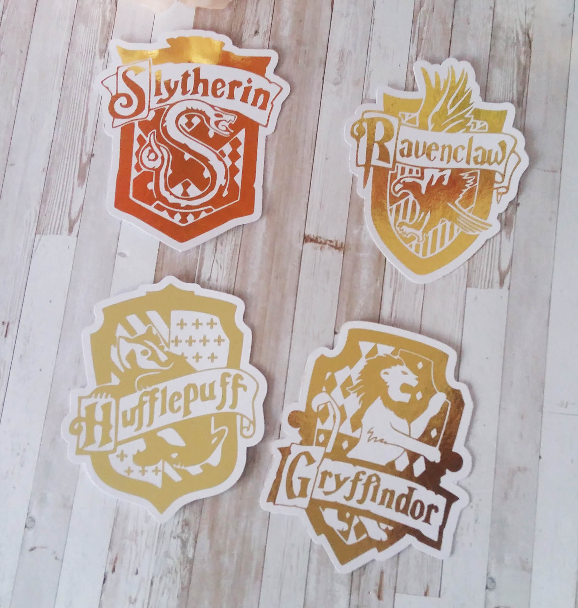 Harry Potter Foiled Houses Die cuts - Naya Paperie