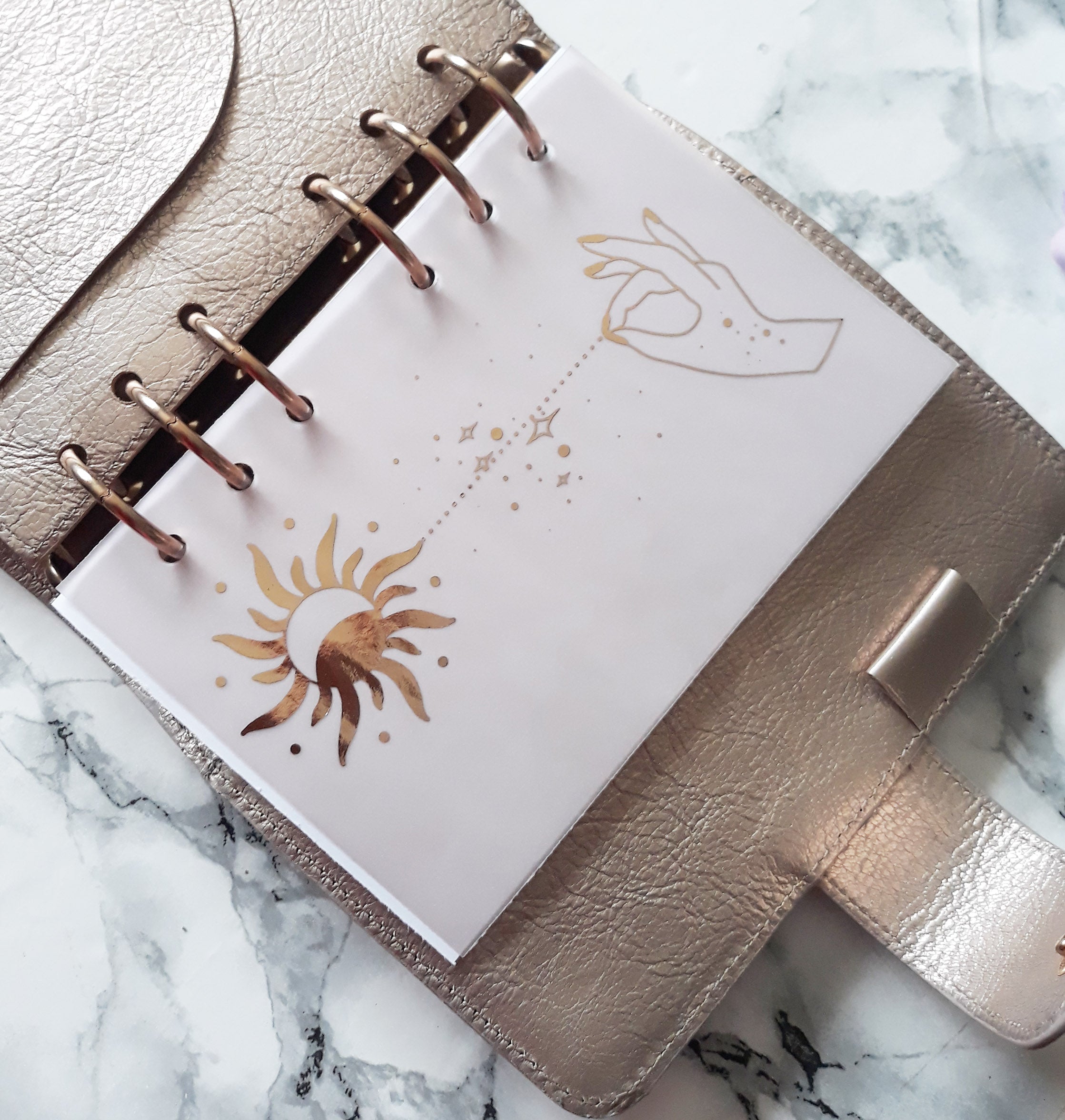 Vellum Foiled Astres Planner Dashboard - Naya Paperie