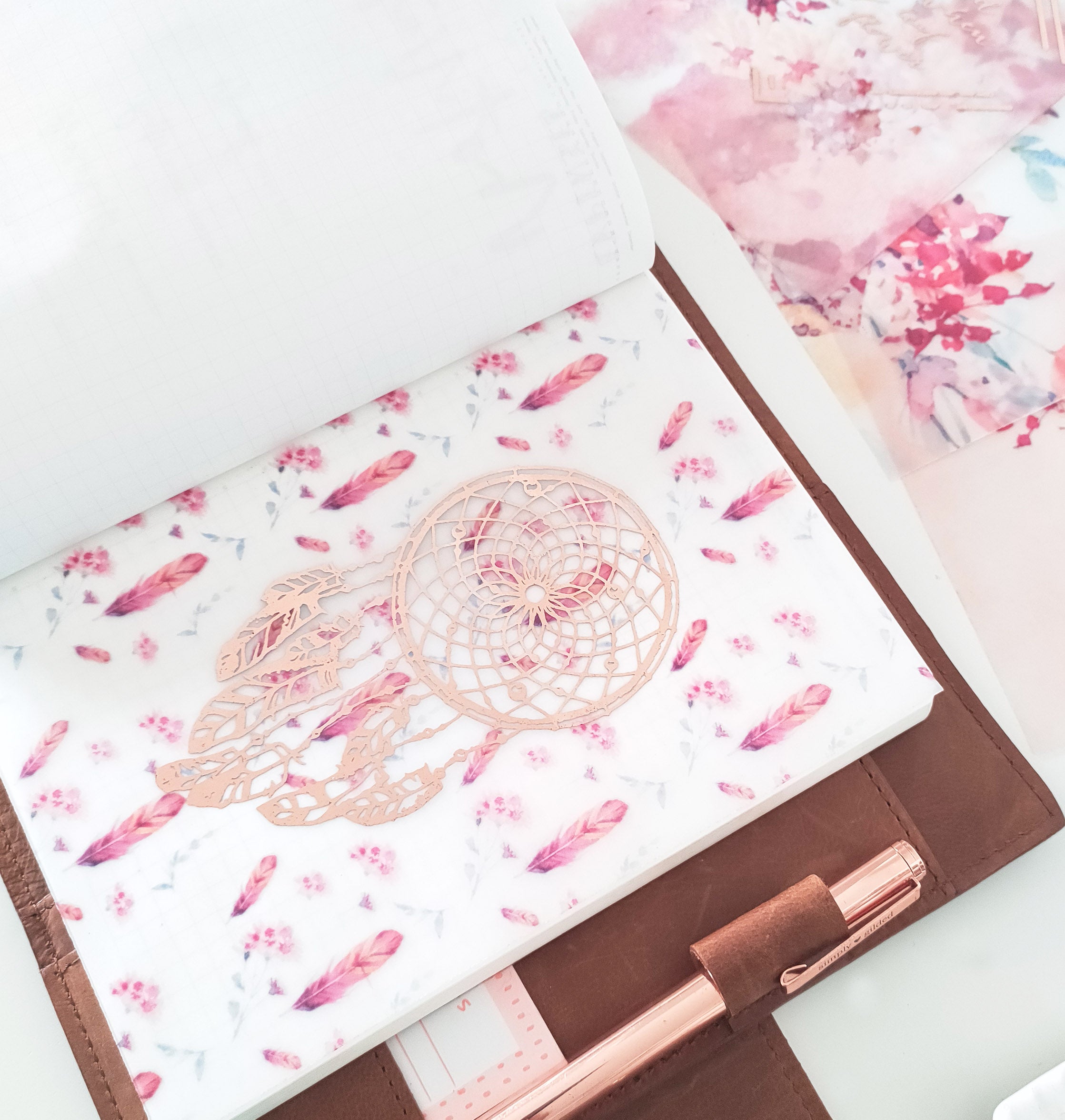 Vellum Foiled Autumn's Flame Planner Dashboard - Naya Paperie