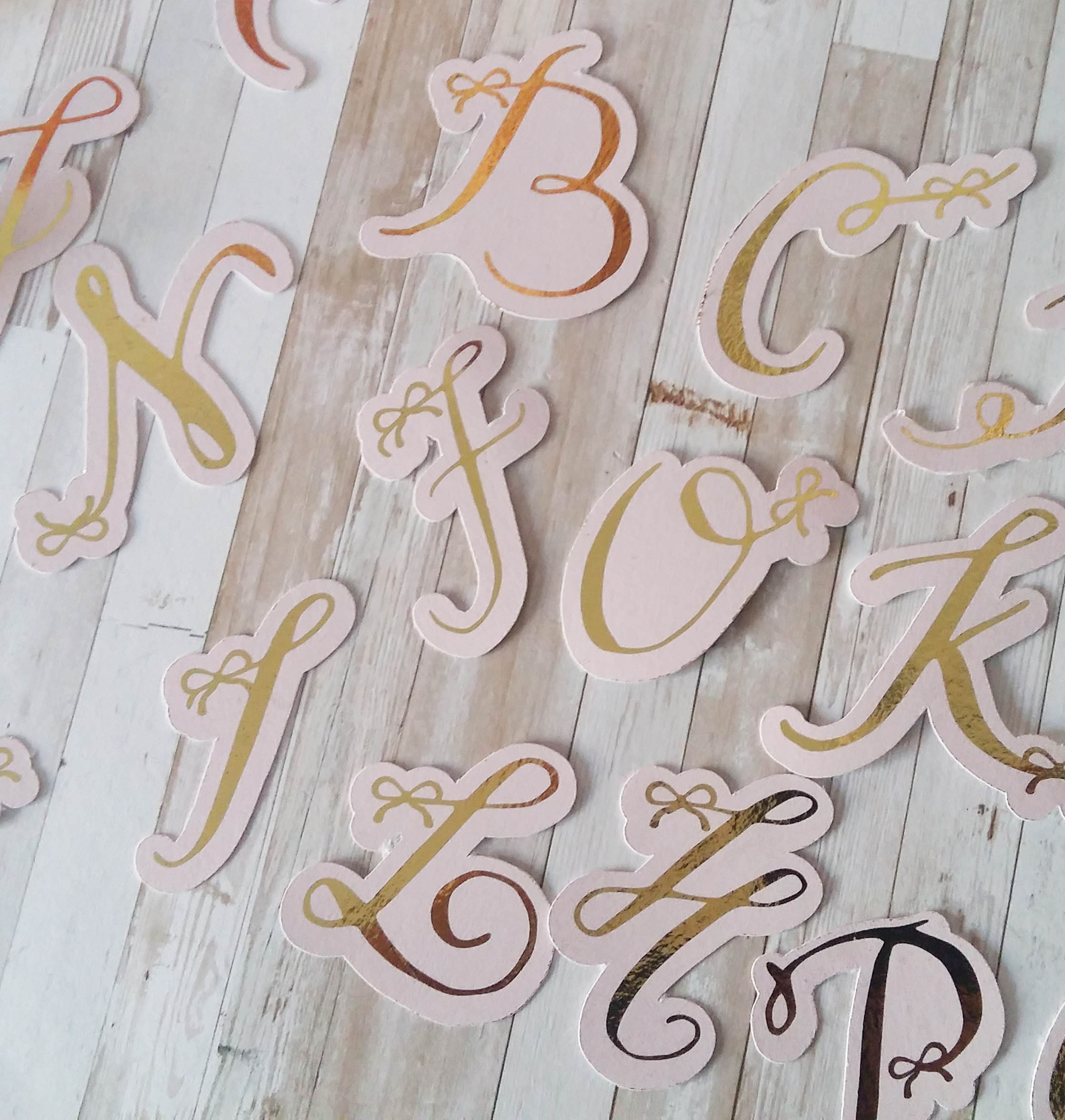 Foiled Initial Die Cuts - Naya Paperie