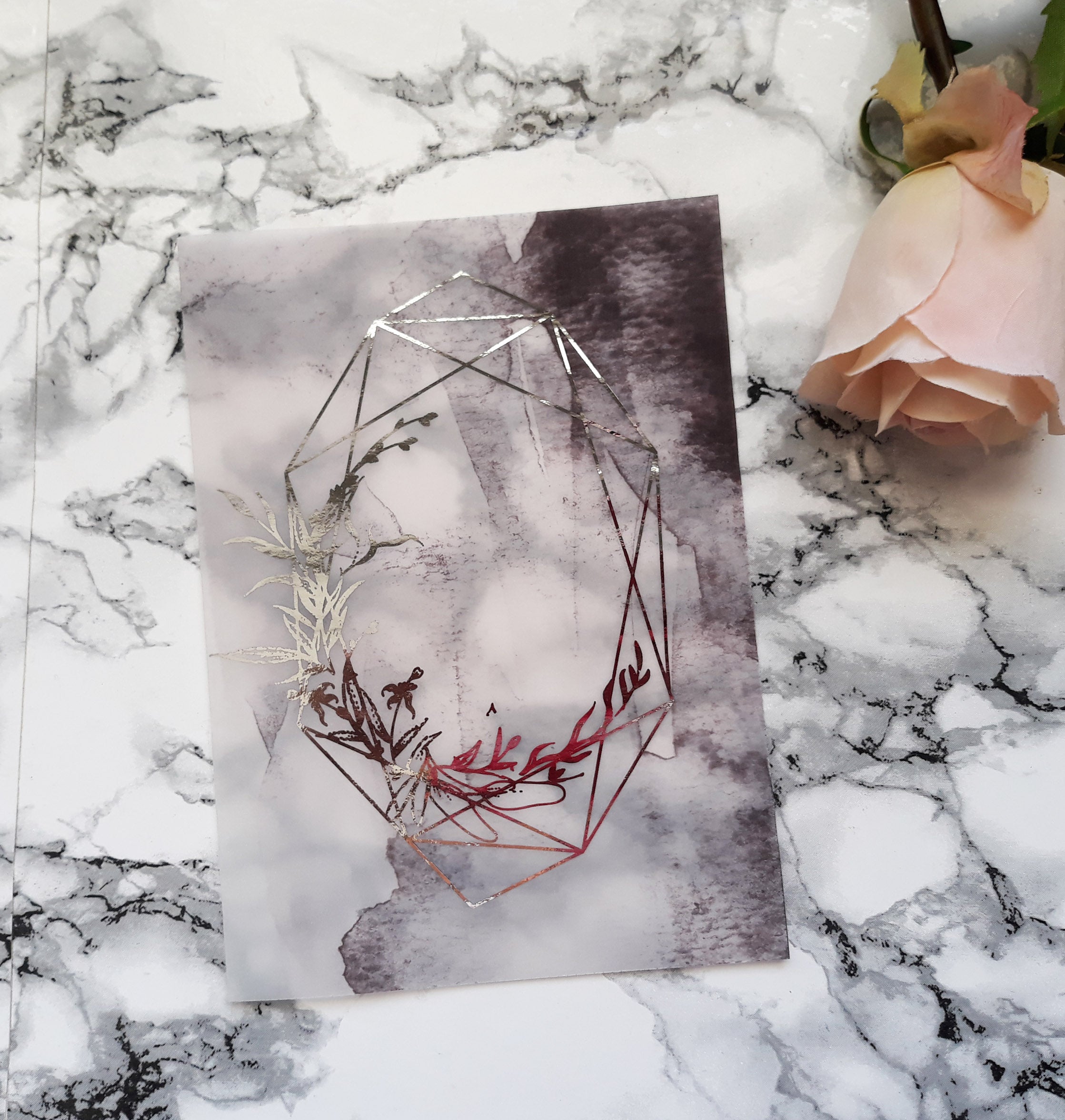 Vellum Frosted Flowers Dashboard - Naya Paperie