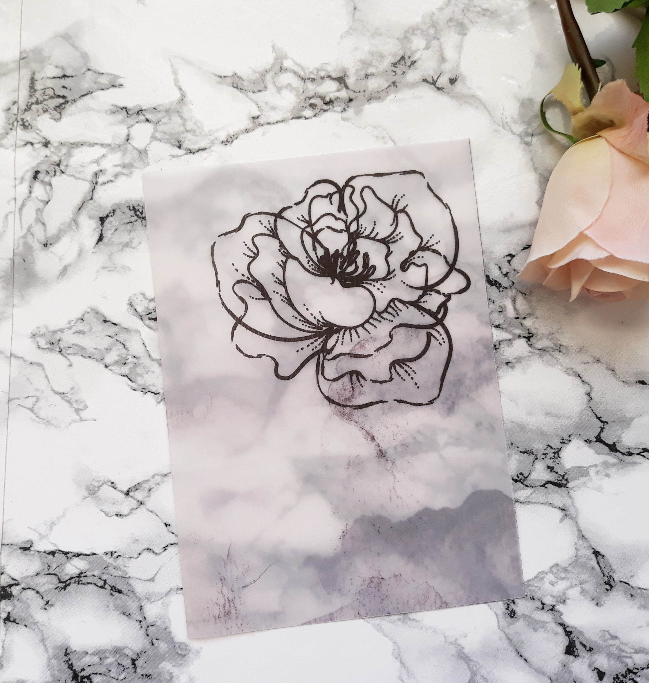 Vellum Frosted Flowers Dashboard - Naya Paperie