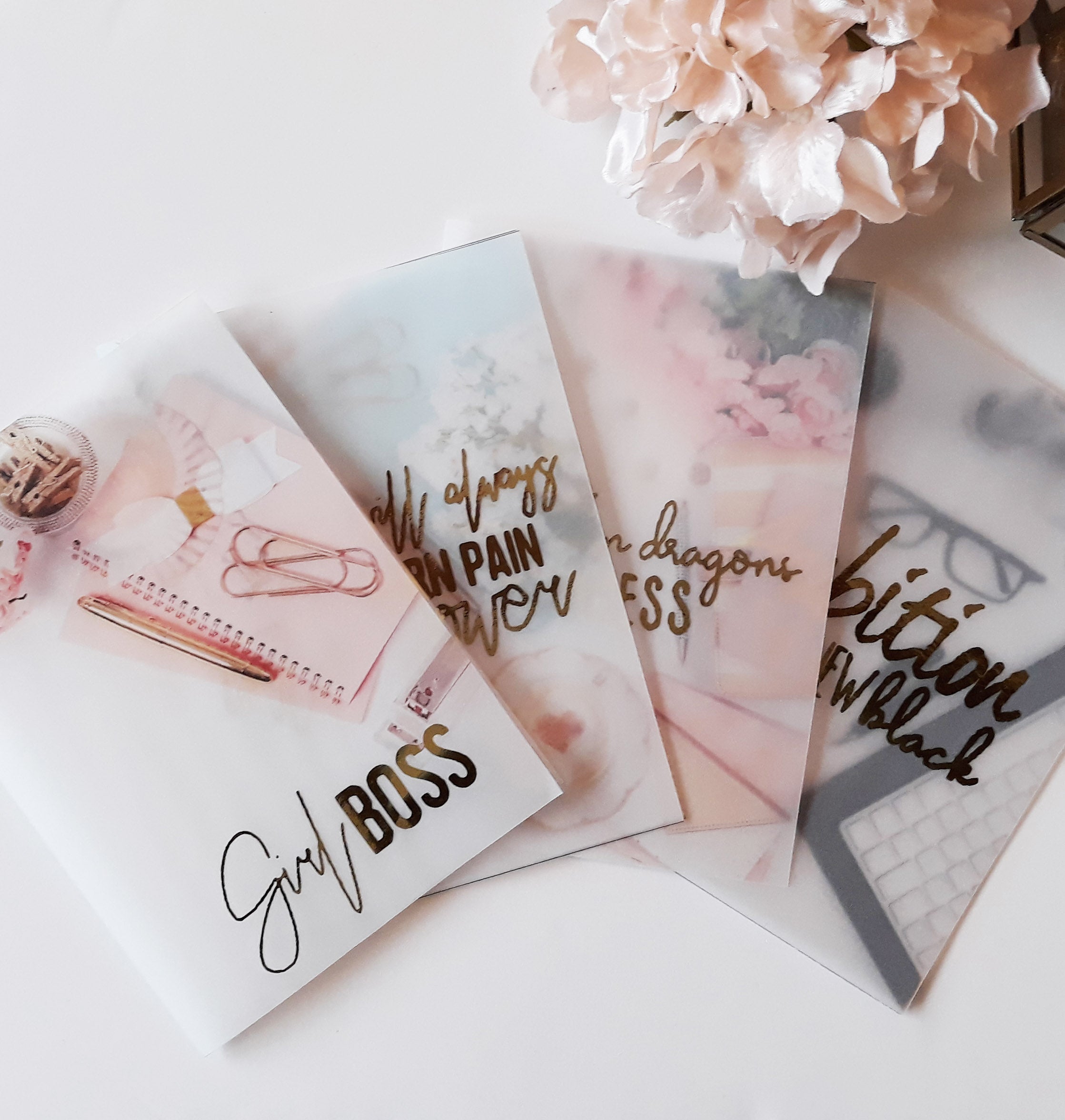 Vellum Foiled Girl Boss Planner Dashboard - Naya Paperie