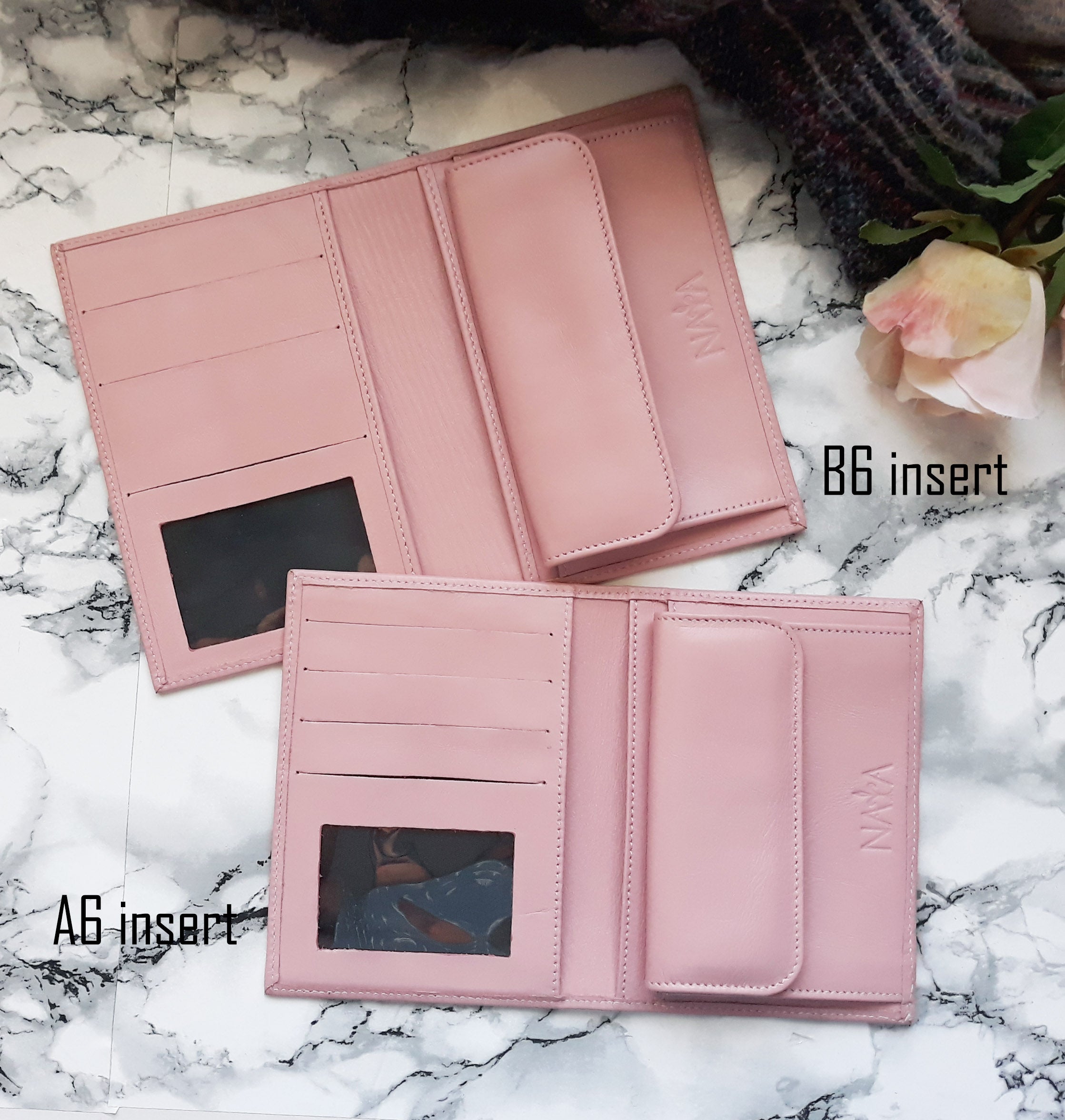 A6 Leather Inserts - Choose your leather - Naya Paperie