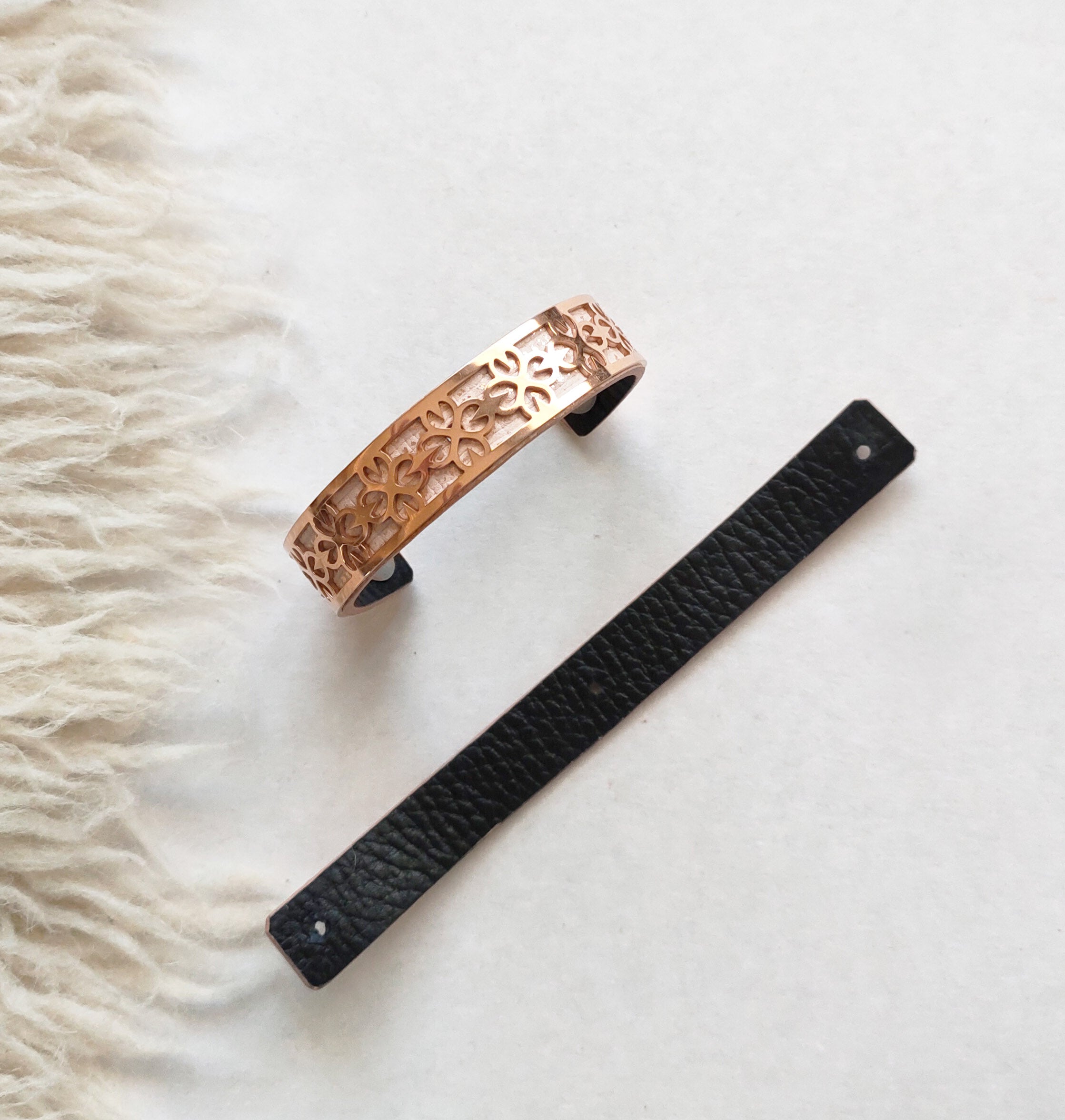 Marocco Cuff, 15mm wide, Rose Gold finish - Naya Paperie