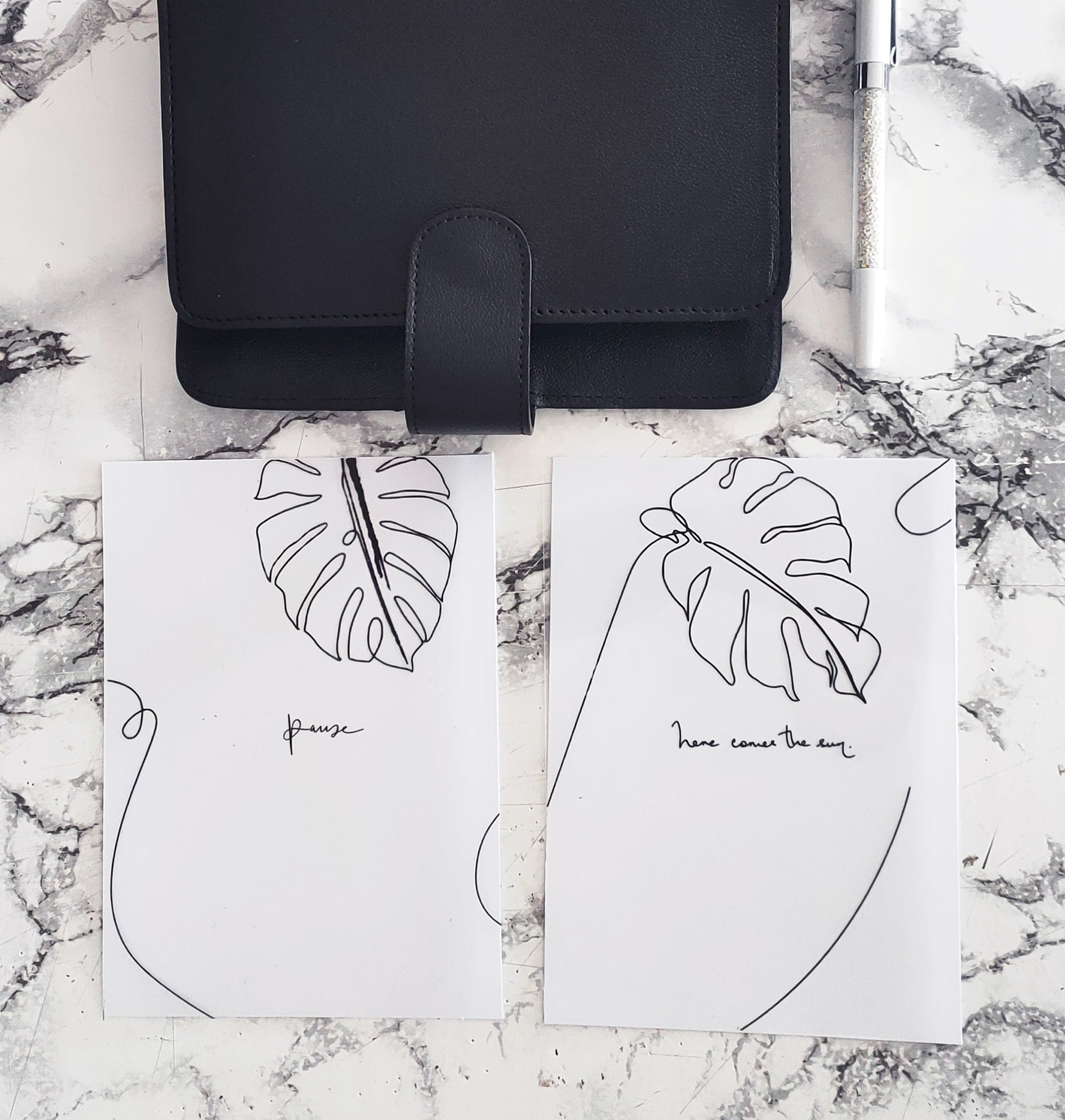 Vellum Minimal Monstera - Naya Paperie