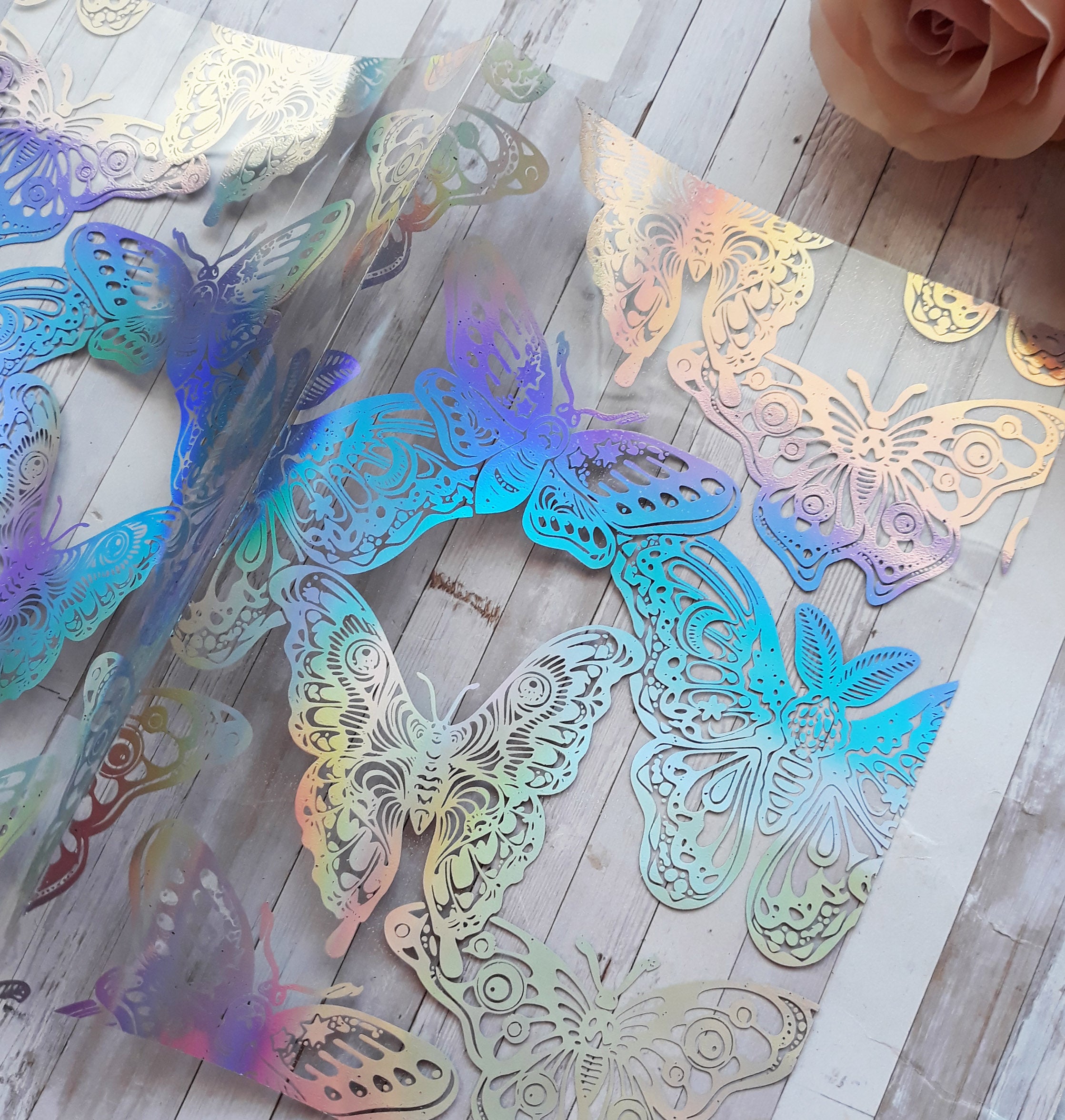 Acetate Foiled Moths-Butterfly Dashboard - Naya Paperie