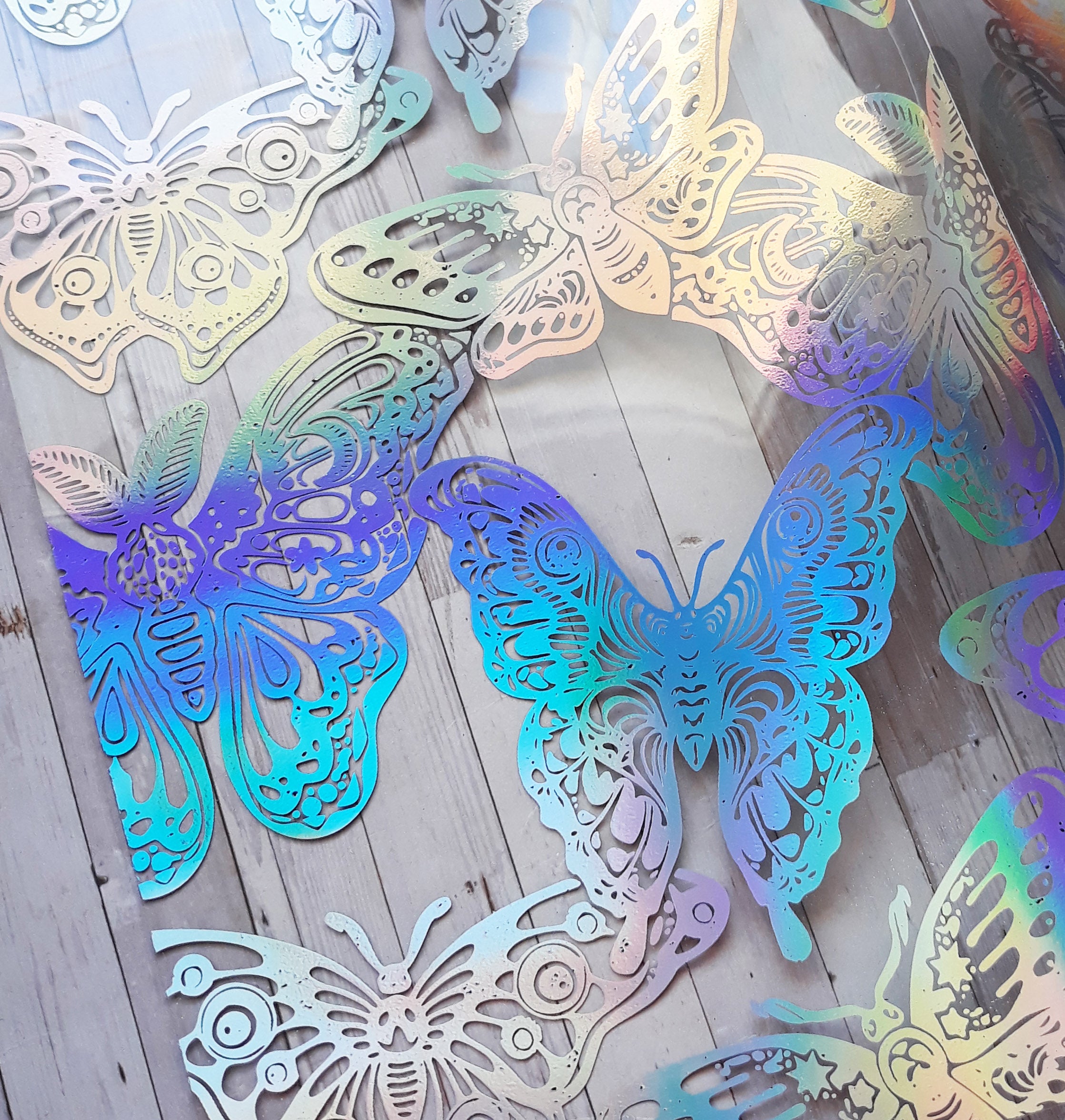 Acetate Foiled Moths-Butterfly Dashboard - Naya Paperie
