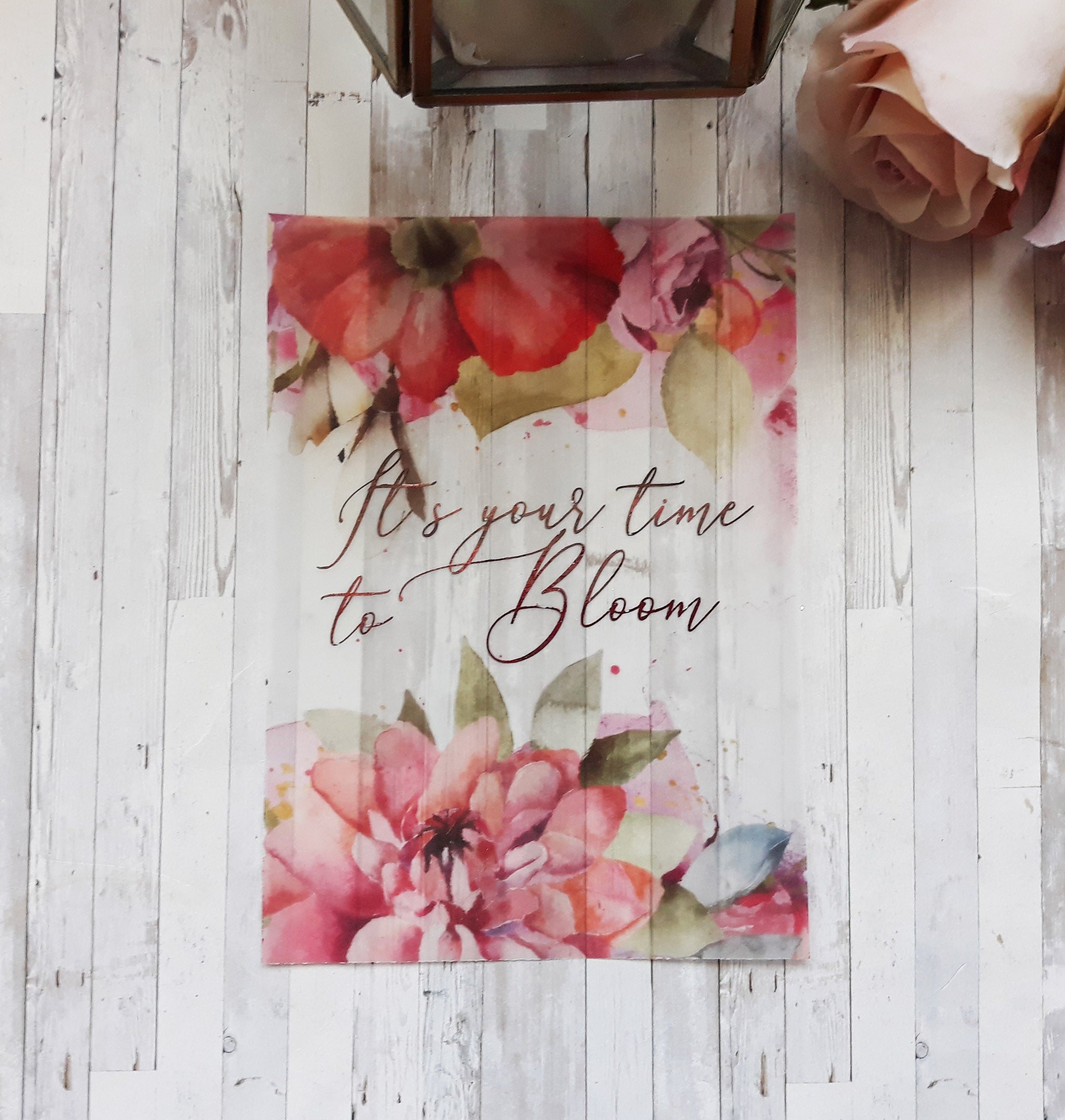 Vellum Foiled Rosey Planner Dashboard - Naya Paperie
