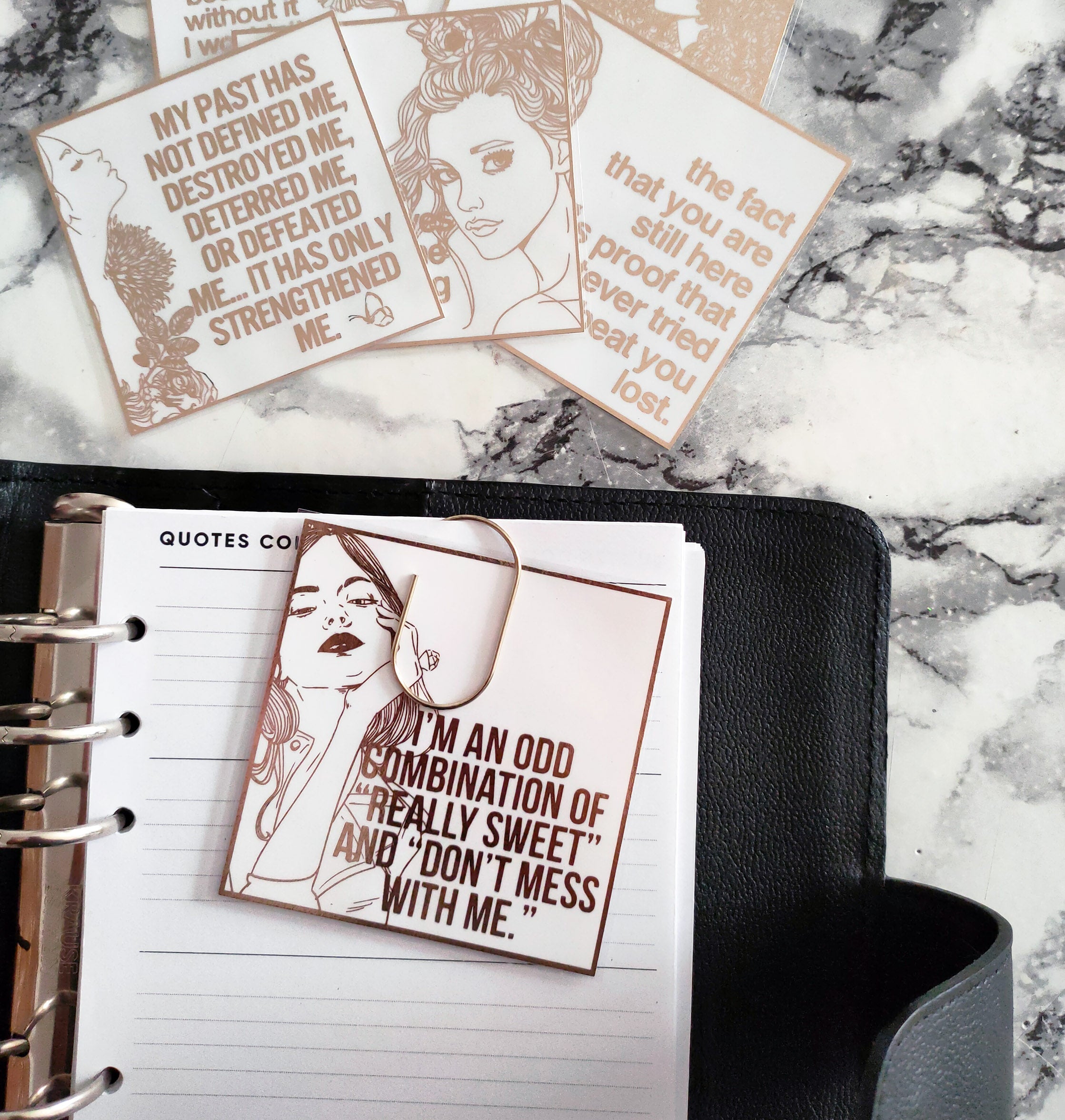 Self quotes 3X3 planner cards - Naya Paperie