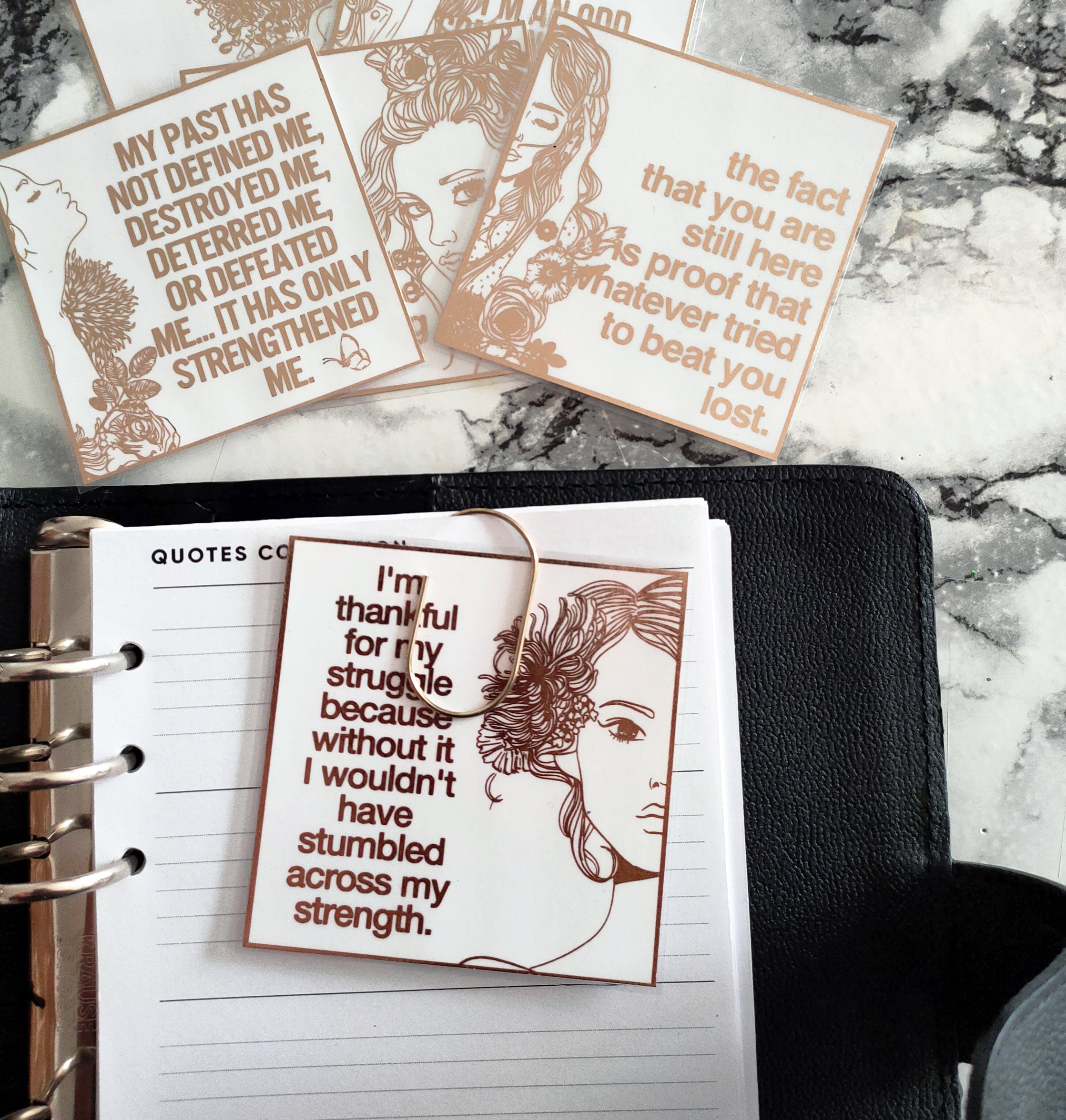 Self quotes 3X3 planner cards - Naya Paperie