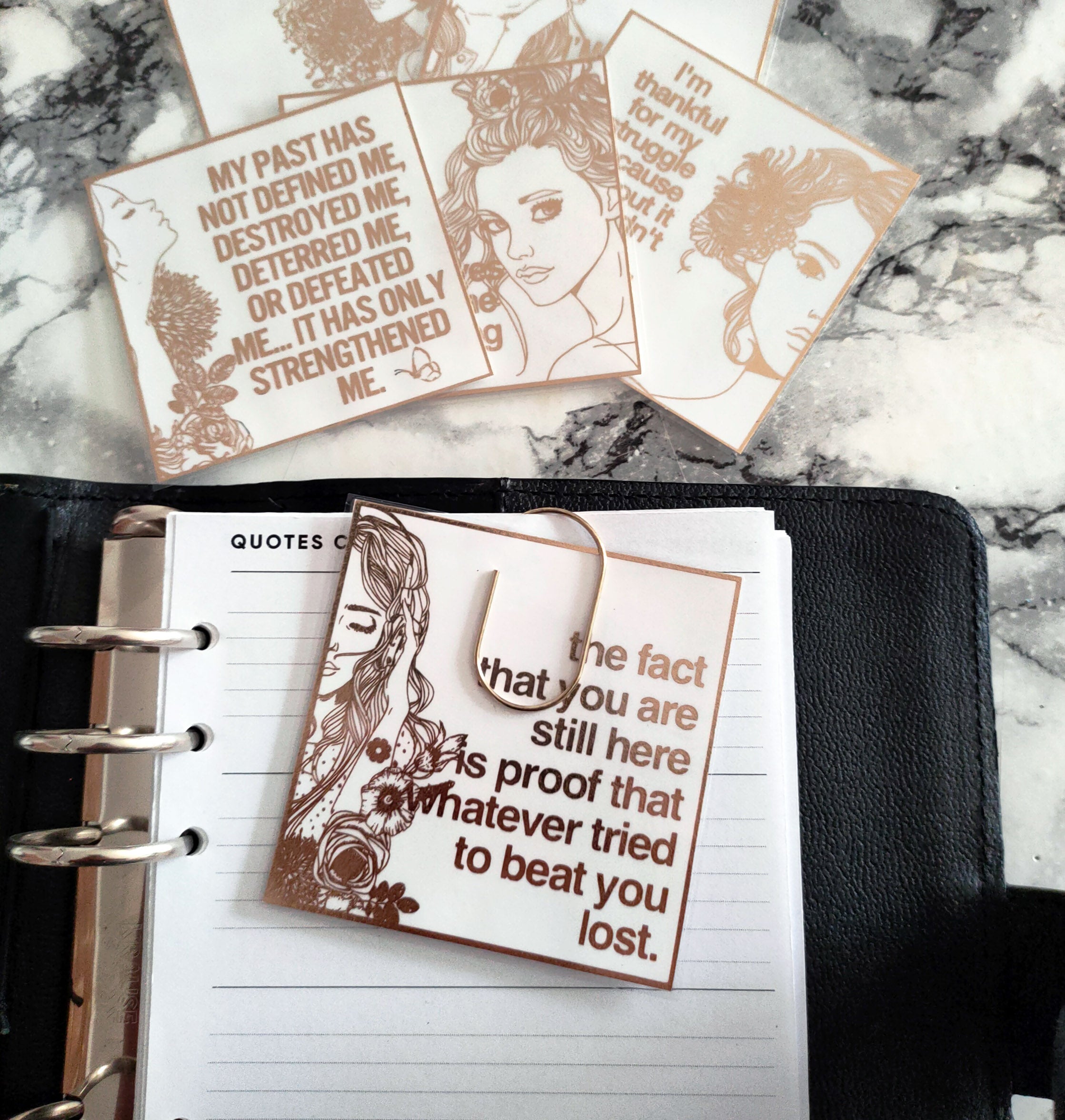 Self quotes 3X3 planner cards - Naya Paperie
