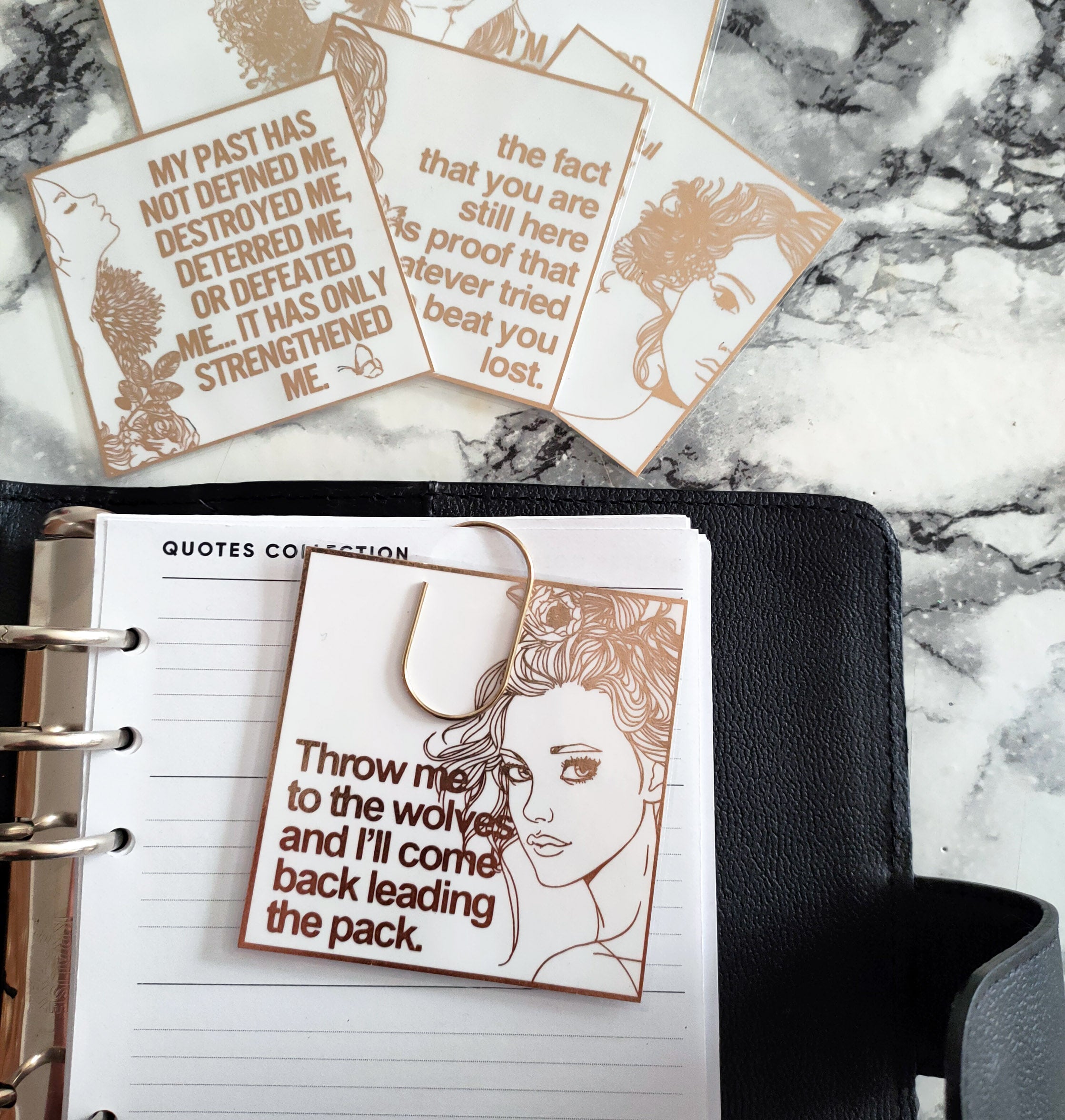 Self quotes 3X3 planner cards - Naya Paperie