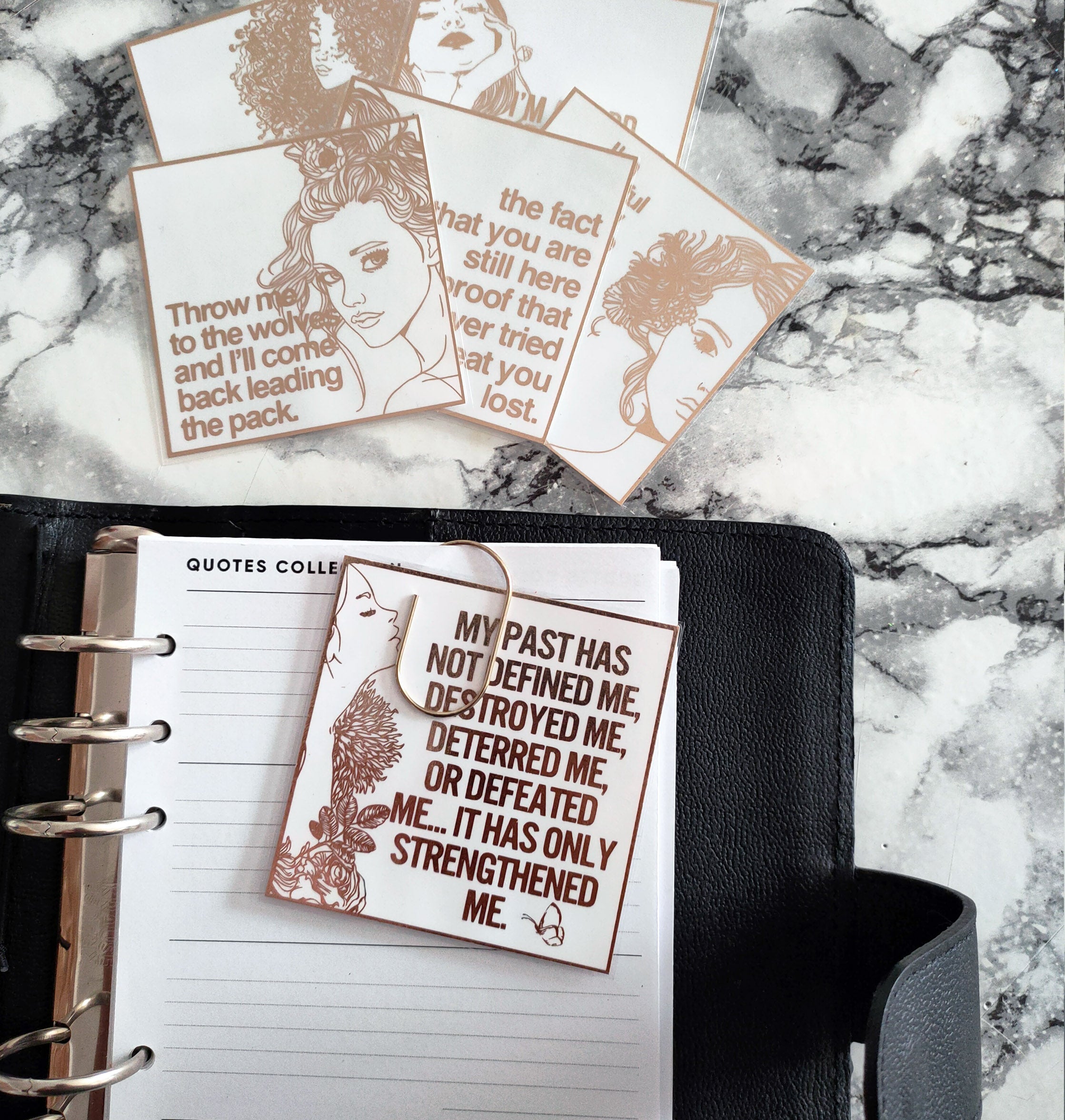 Self quotes 3X3 planner cards - Naya Paperie