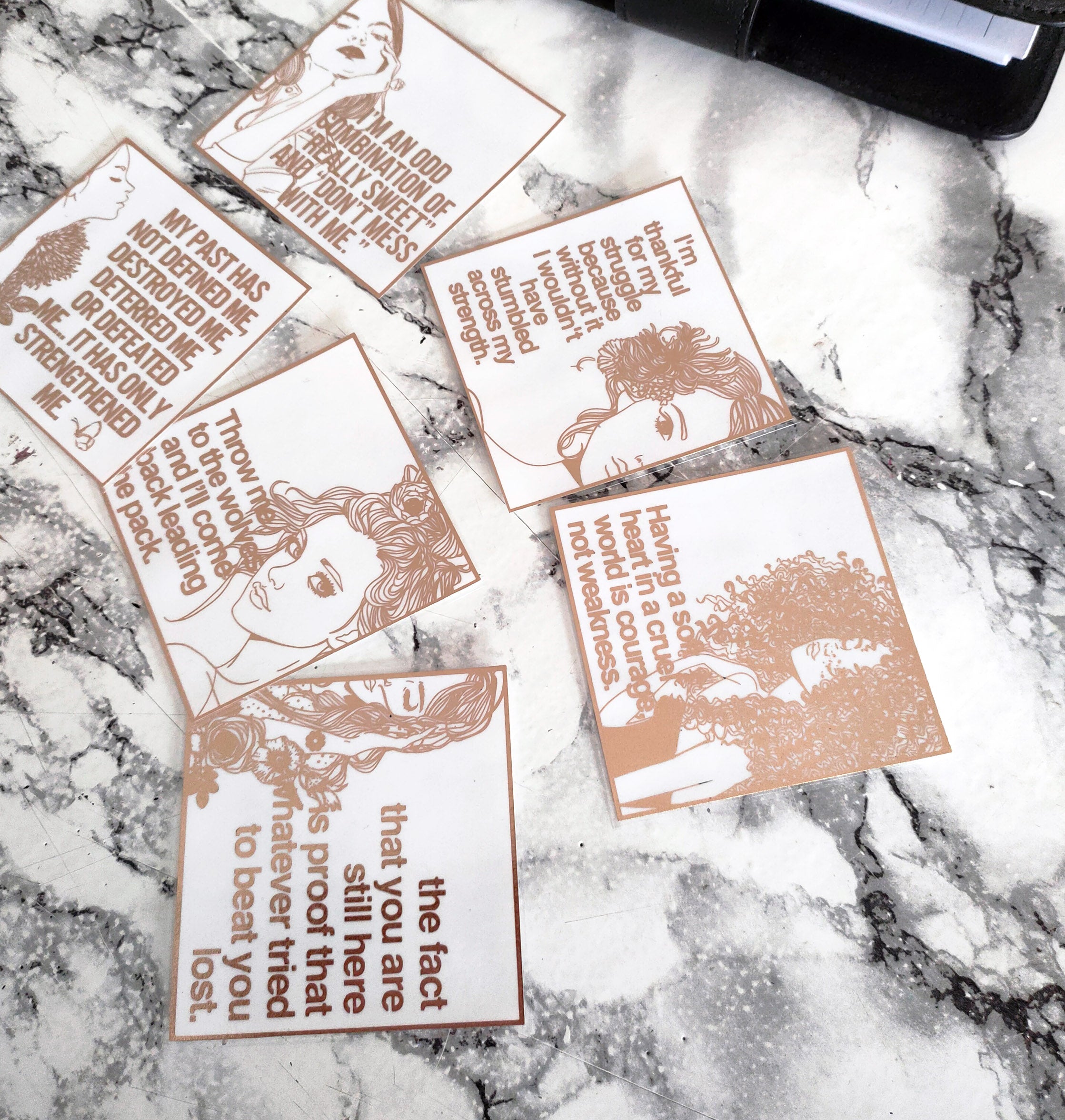 Self quotes 3X3 planner cards - Naya Paperie