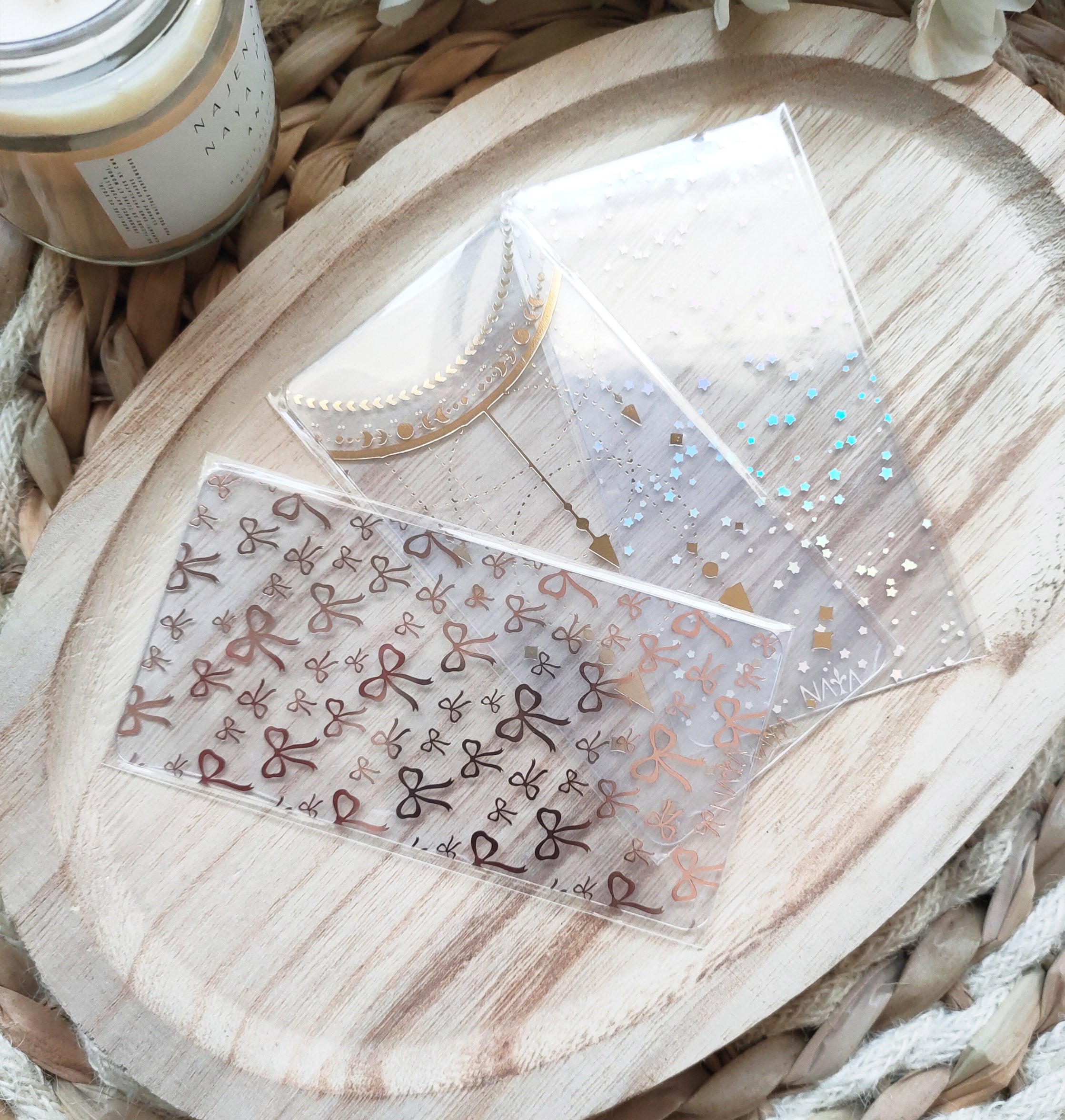 Foiled washis cards