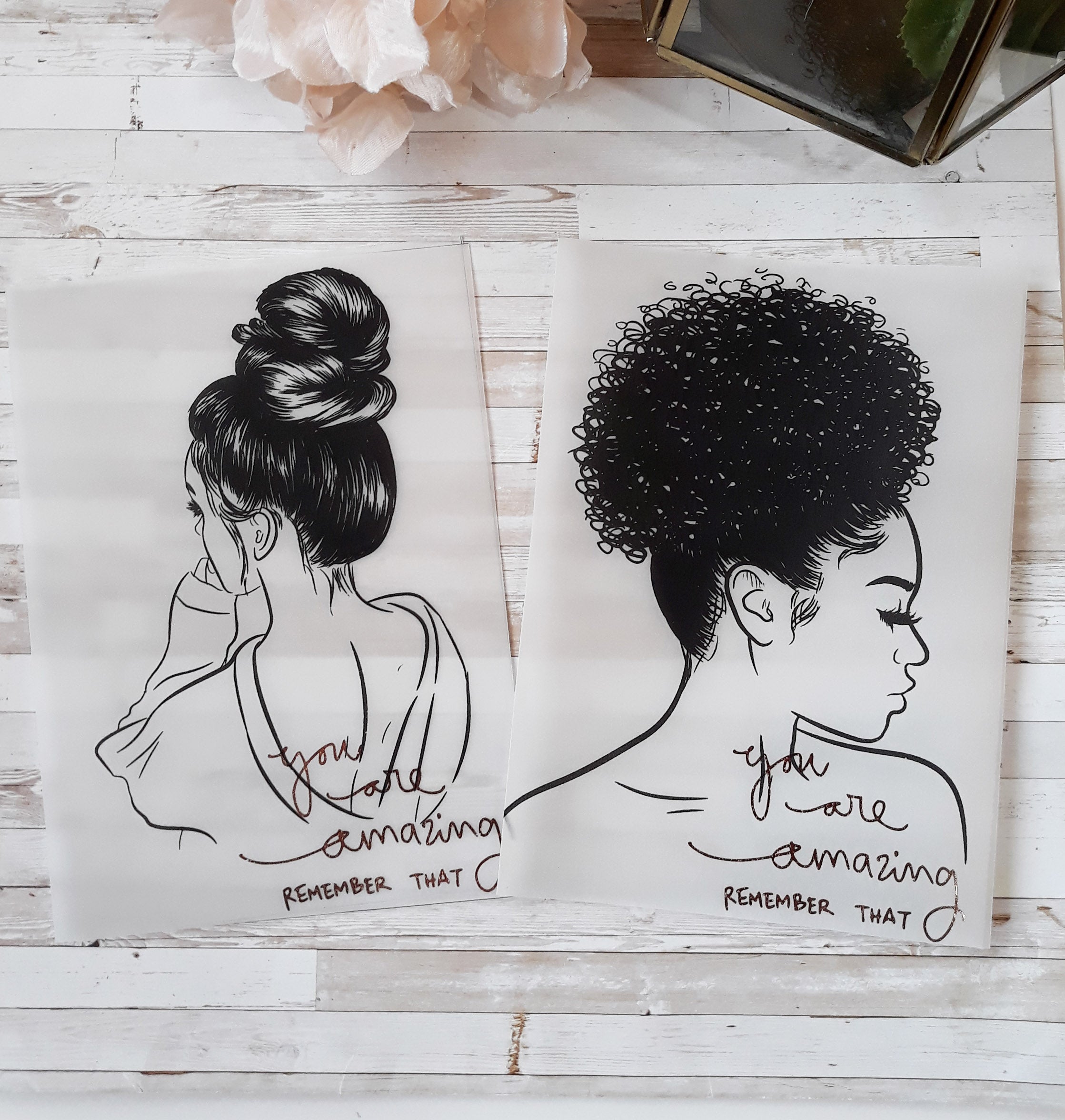 Vellum Foiled Amazing Girl Planner Dashboard (Dark Skin) - Naya Paperie