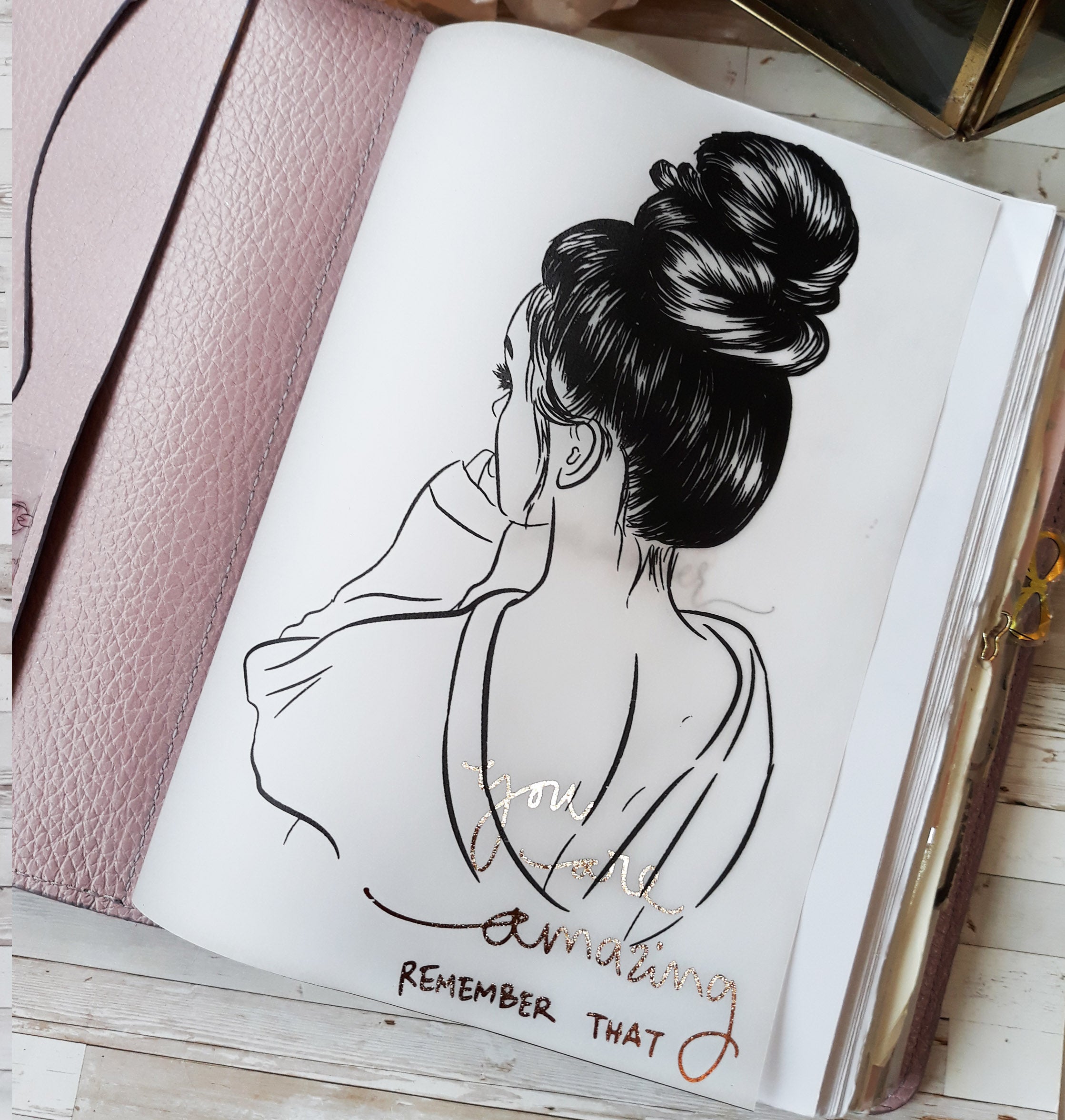 Vellum Foiled Amazing Girl Planner Dashboard (Fair Skin) - Naya Paperie