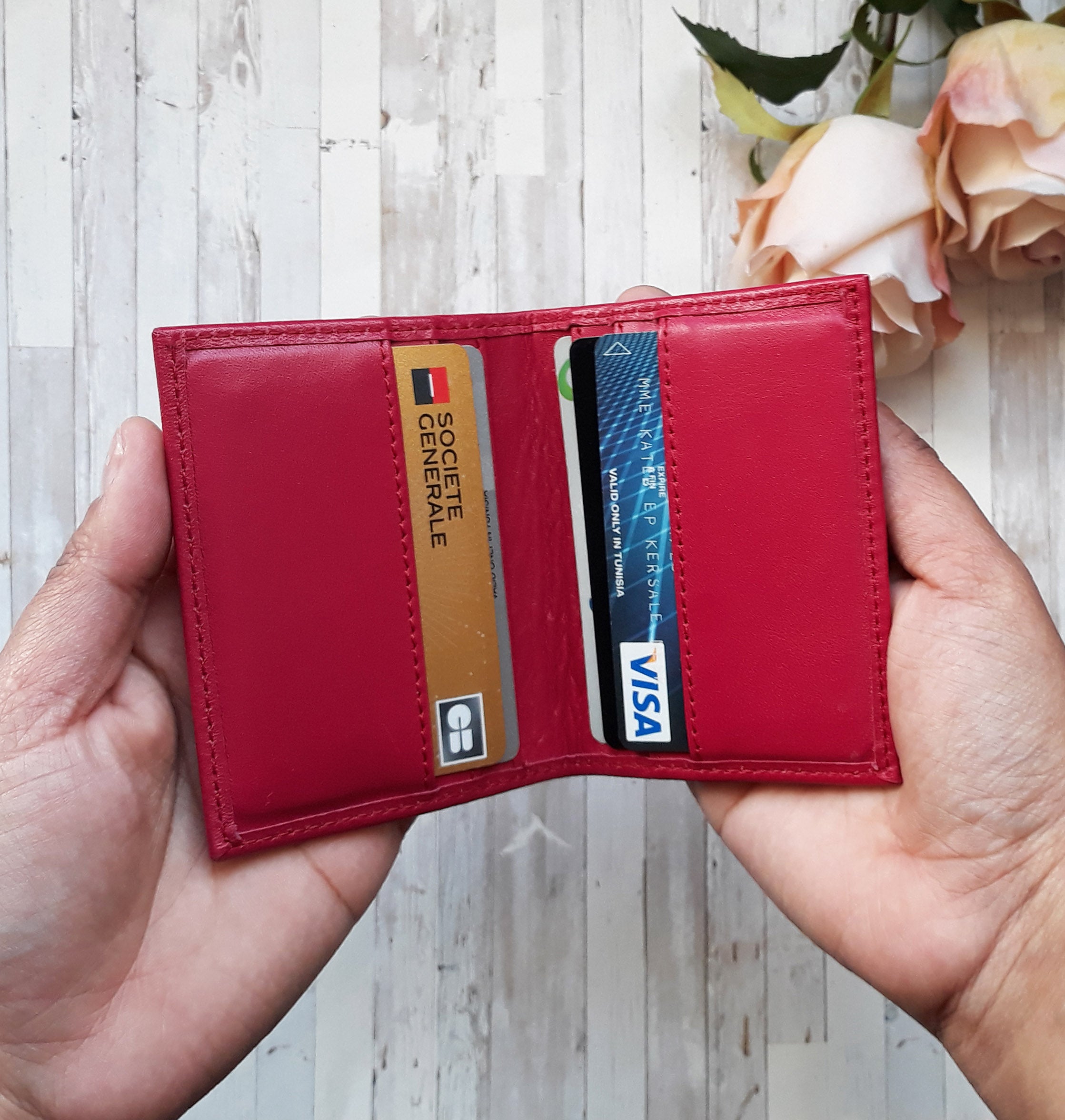 Leather card holder - Choose your leather - Naya Paperie