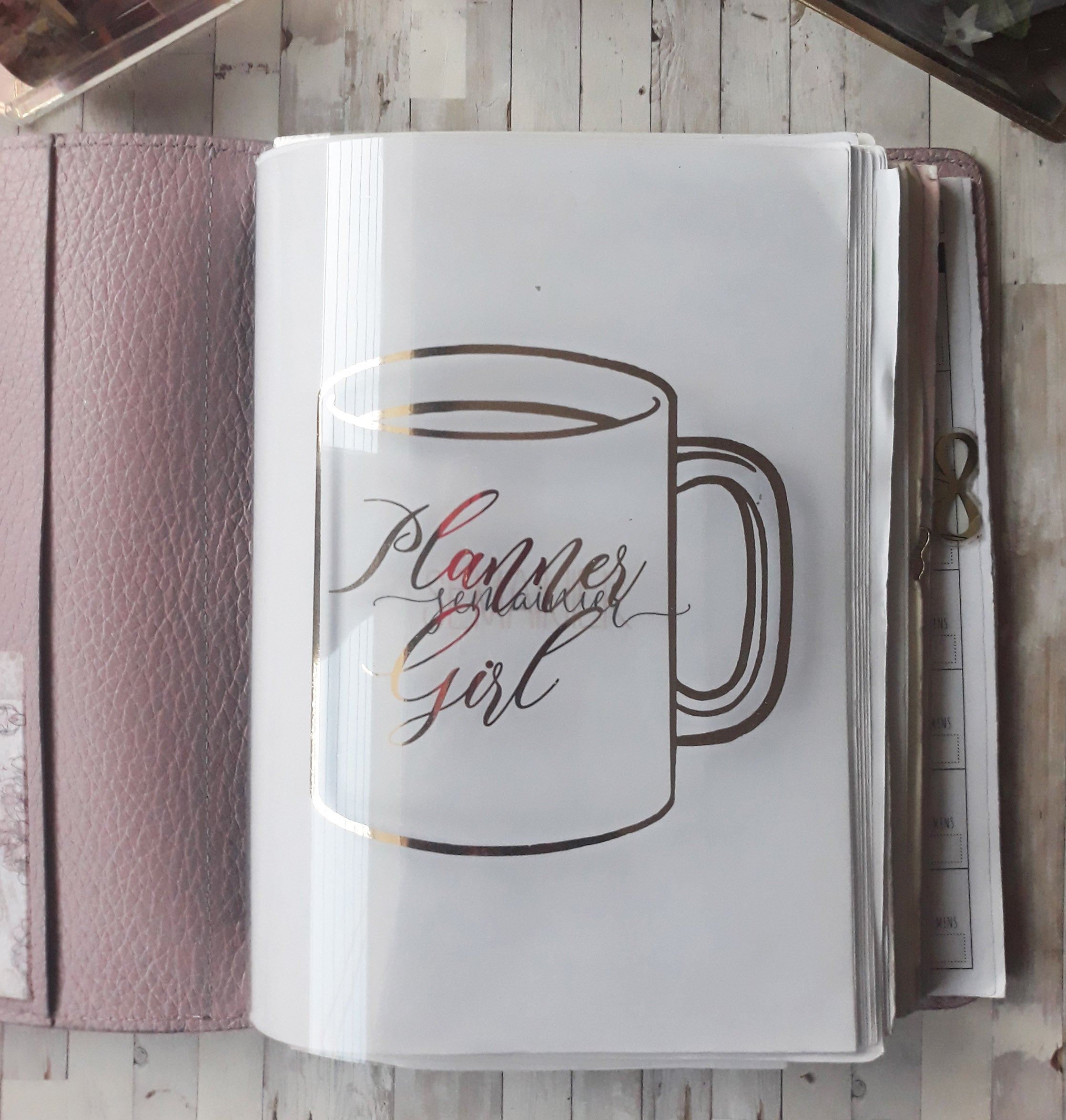 Acetate Planner girl mug Planner Dashboard - Naya Paperie