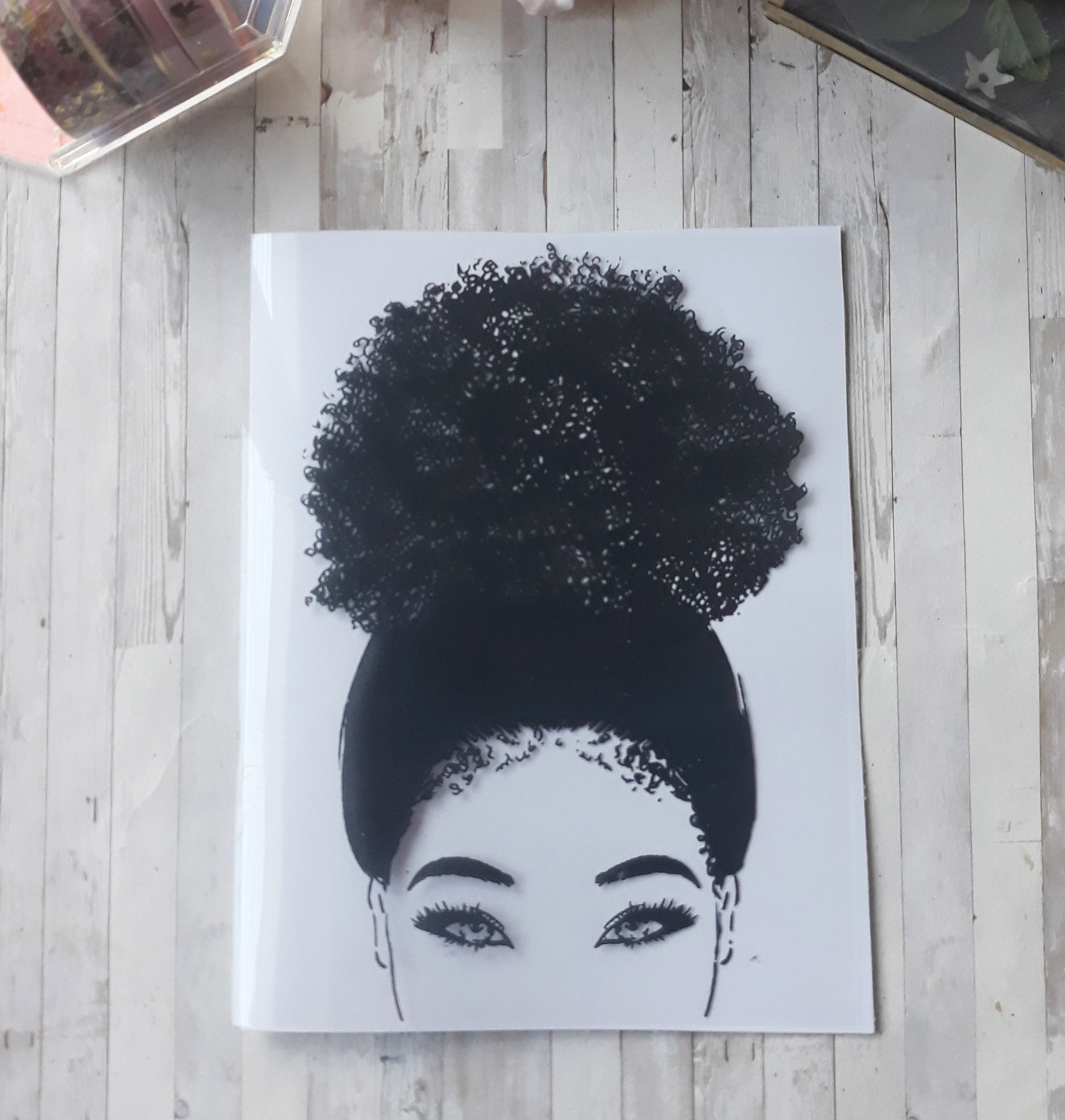 Acetate "Peek curly hair lady" Dashboard - Naya Paperie