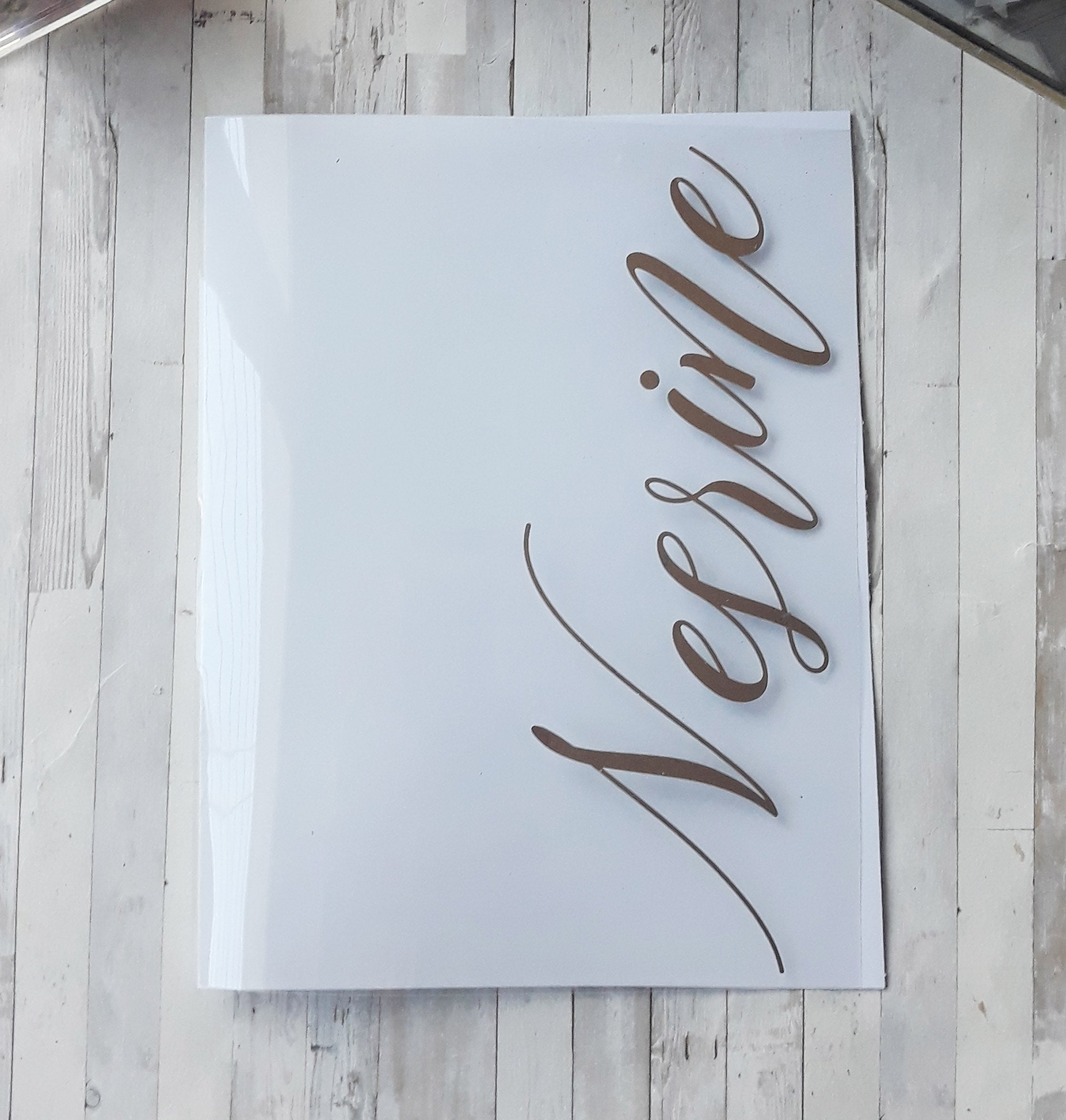 CUSTOM Acetate Foiled "Name" Dashboard - Naya Paperie