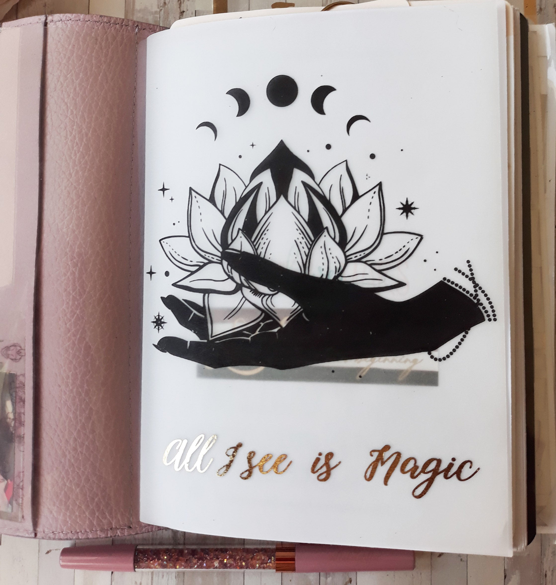 Vellum Foiled "Lotus Magic" Dashboard - Naya Paperie