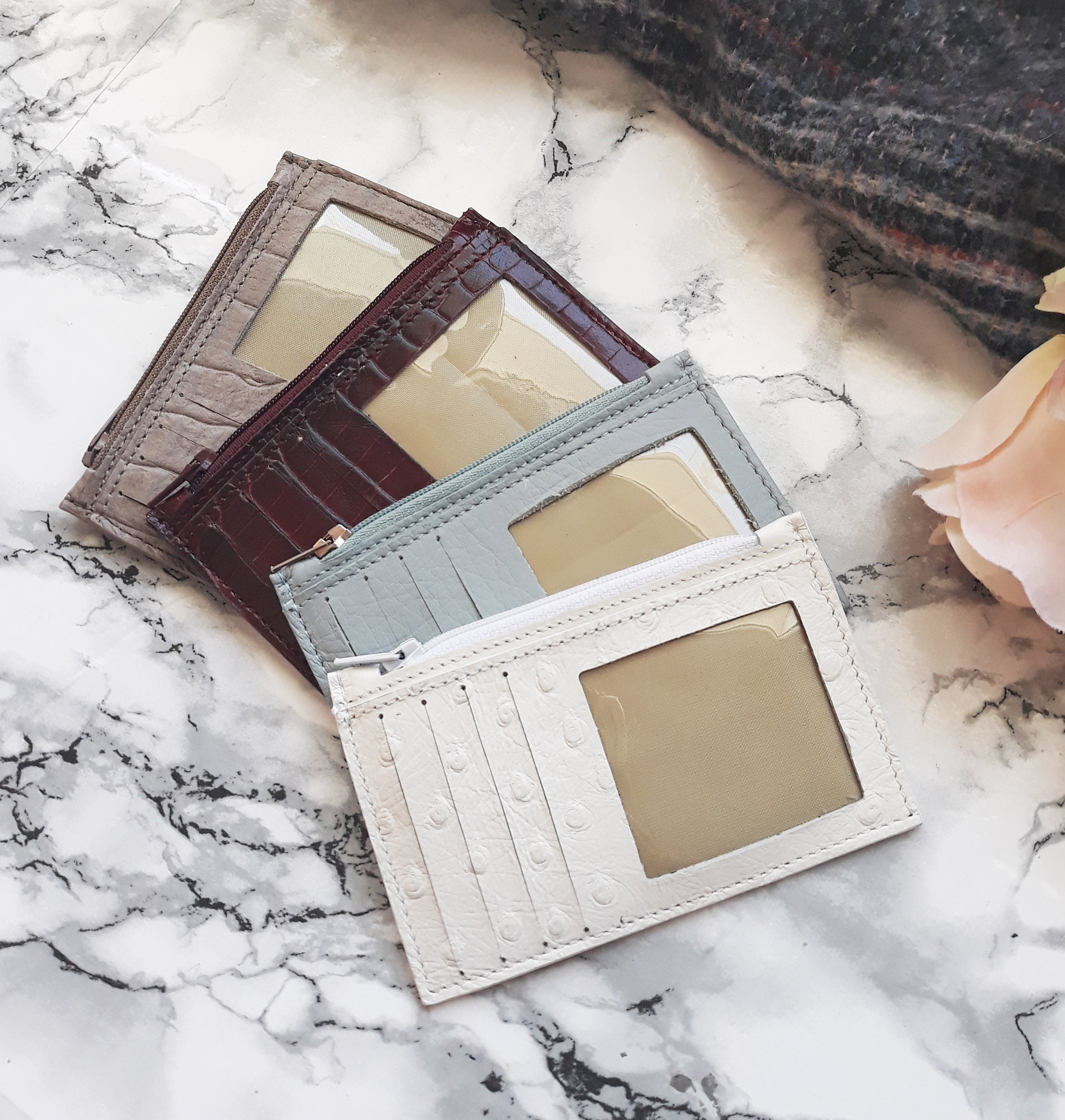 Zipper Card holder - Choose your leather - Naya Paperie